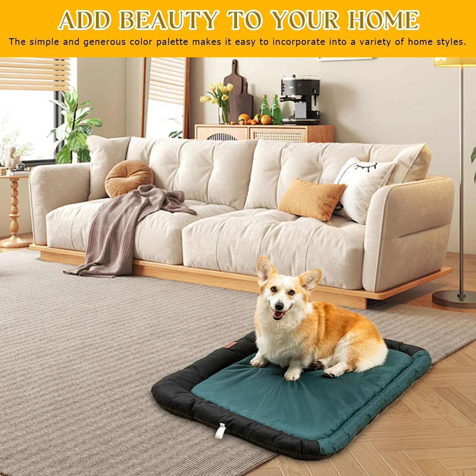 Tapis Pour Cage De Chien Coussin Chenil Chaud Doux Confortable Matelas | Coussin Canin Adapté Aux Chiens Et Chats De Taille Moyenne, Couchage Douillet En Cages Métalliques, Accesso