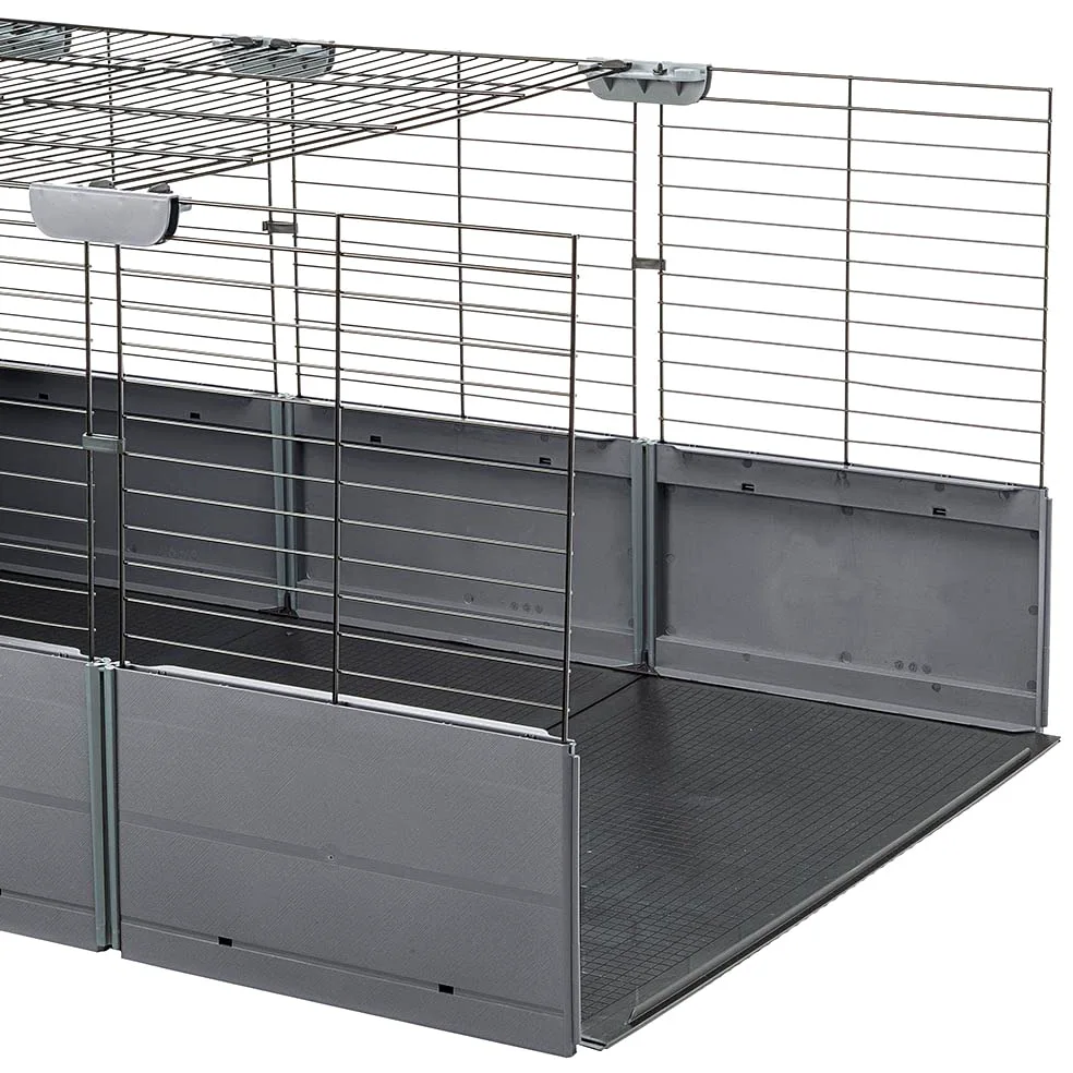 Cage Modulable Ouverte pour Cochons d'Inde MULTIPLA OPEN, en Grillage Métallique et Plastique Recyclé
