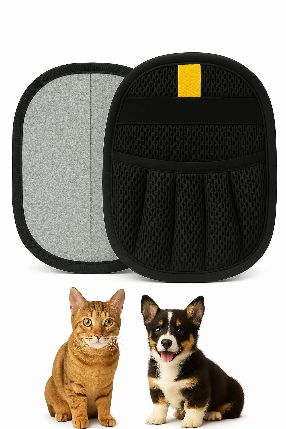 Gant Anti Poils Animaux Lot De 2, Design Épaissi À Forte Adhérence Électrostatique, Pet Hair Remover