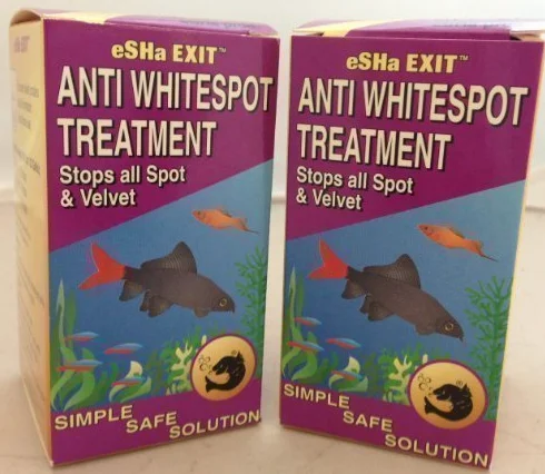 Traitement de Eau Aquarium Point Blanc et Velours EXIT Lot de 2 Paquets