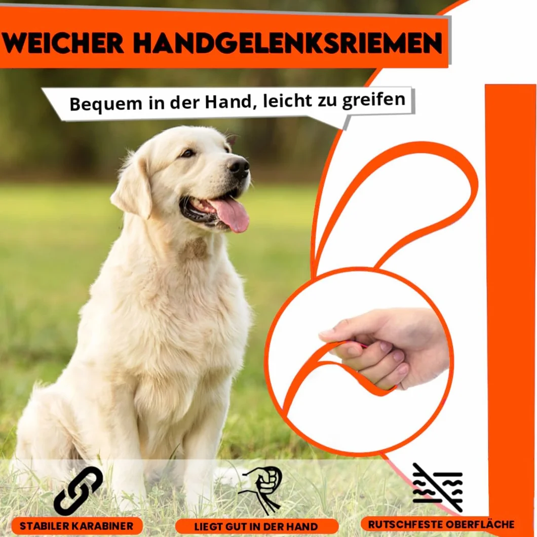 Laisse longue pour chiens Biothane 3 m 5 m 10 m 15 m 20 m