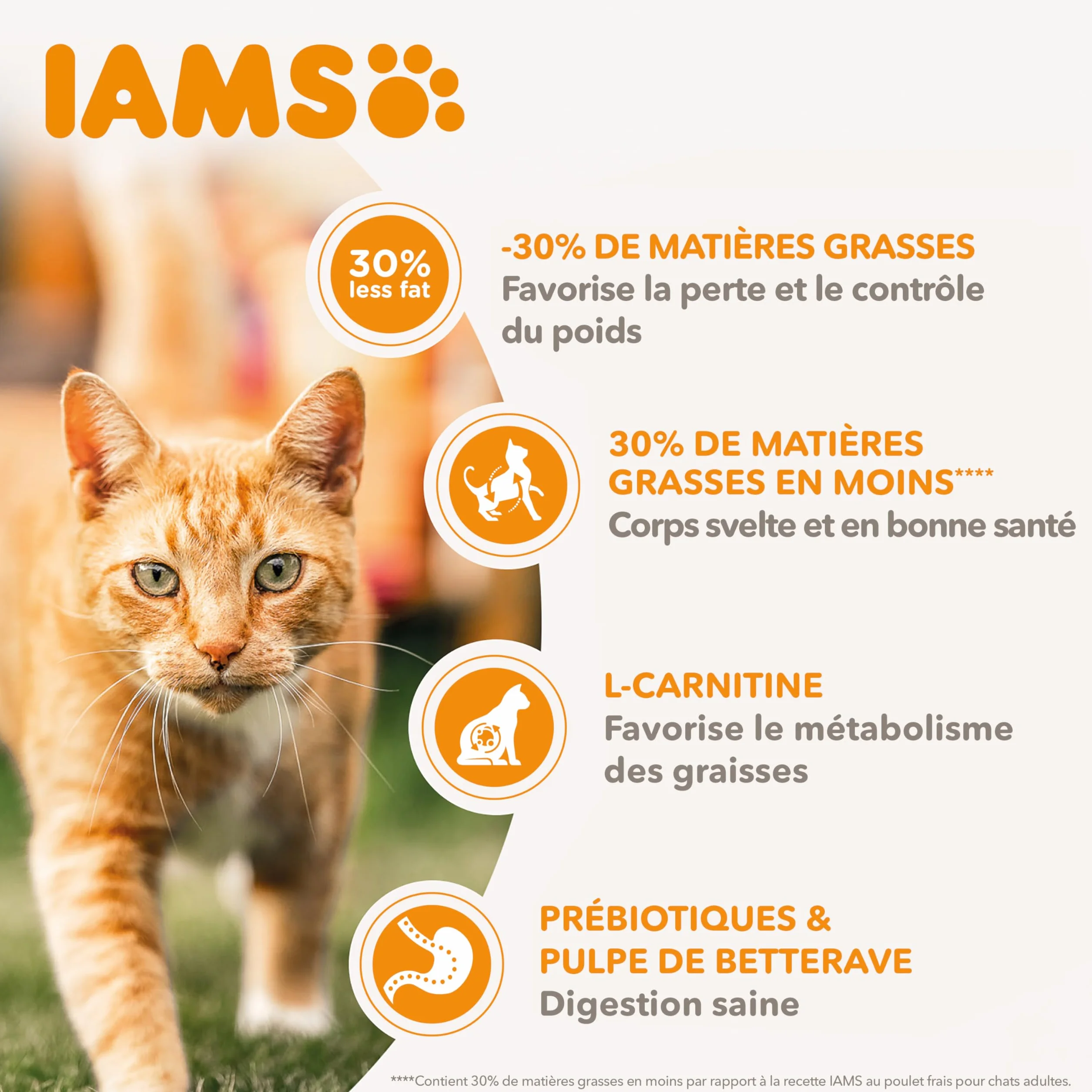 IAMS Advanced Nutrition Croquettes Allégées pour Chats Stérilisés au Poulet Frais 3 kg