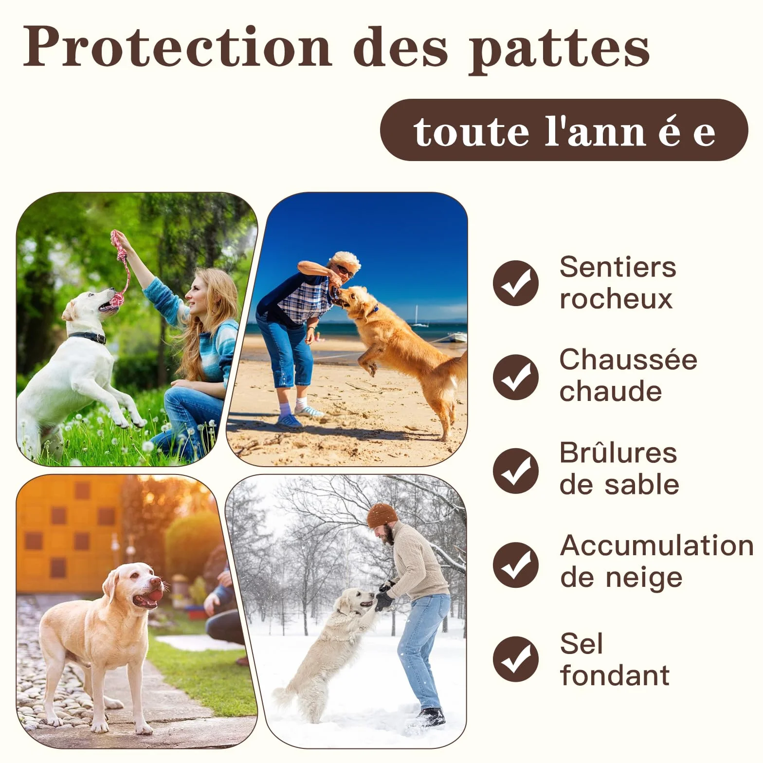 Baume Coussinet Chien Stick 68g -100% Bio & Naturel - Hydrate, Guérit, Protège Contre Neige, Sel, Pattes Craquelées & Nez - Creme Coussinet Chien - Chien Accessoires pour Pattes Protections