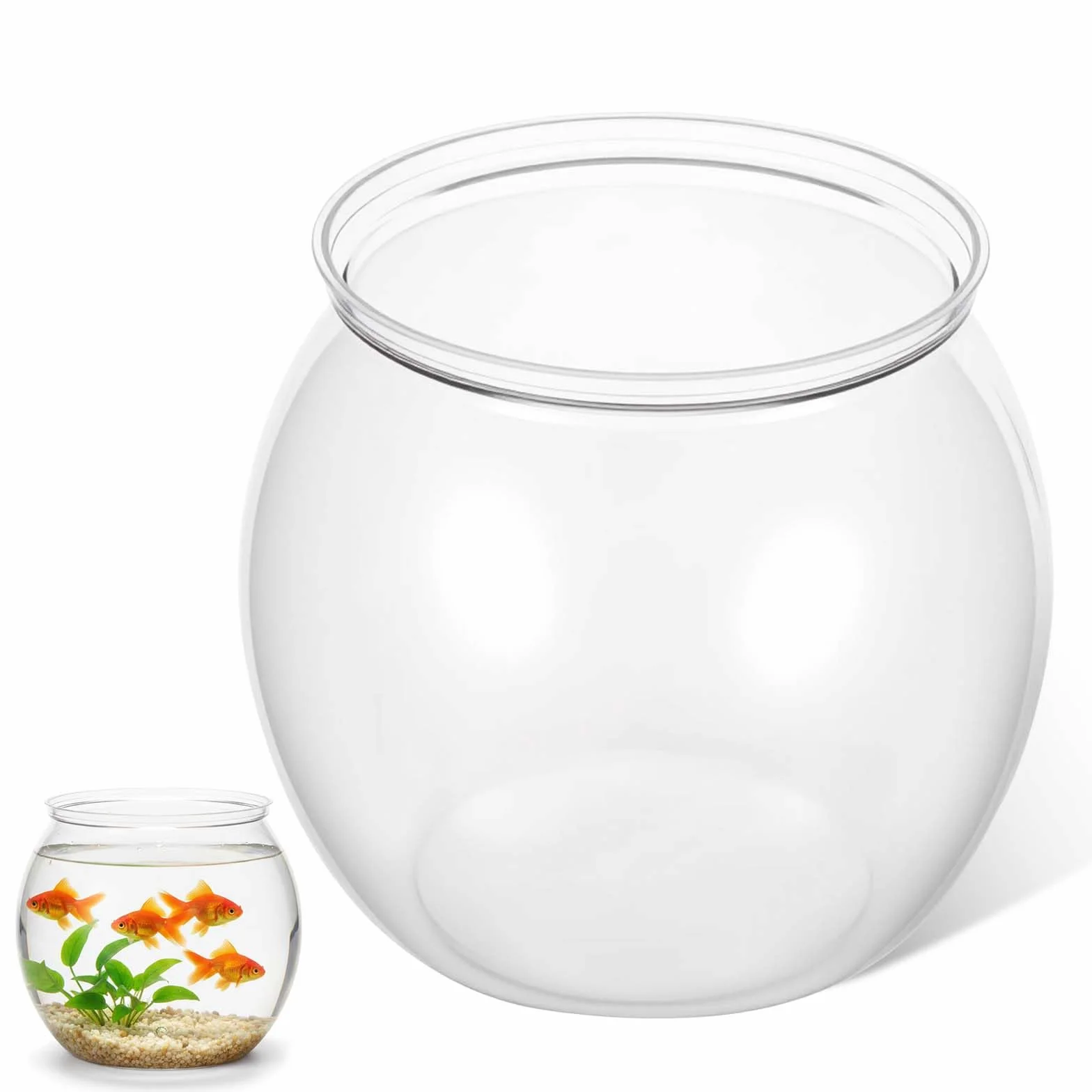 Mini vase rond en plastique pour aquarium 13 cm décoration de bureau