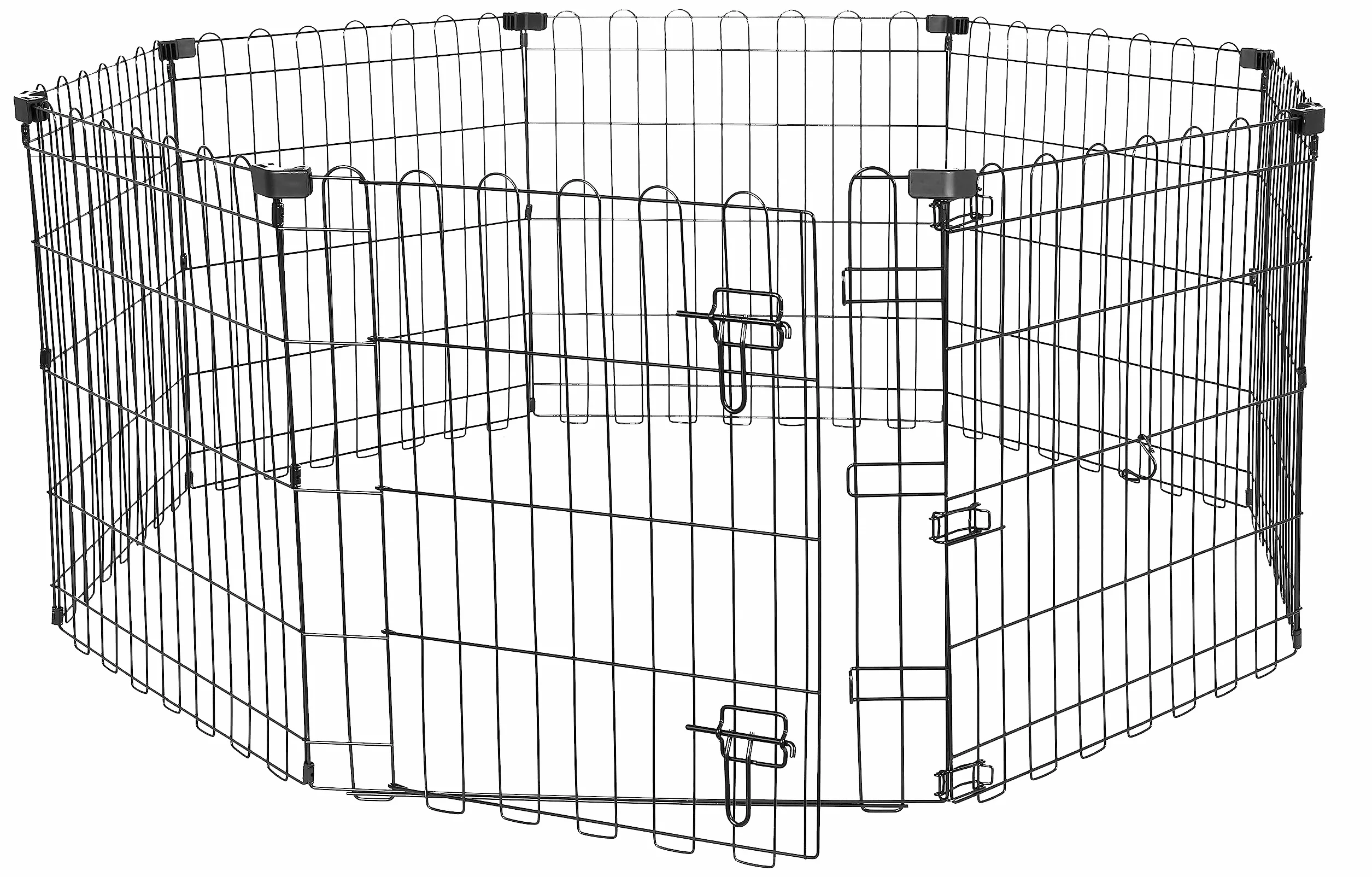 Amazon Basics Parc de jeu pliable en métal pour chiens 61 cm Noir Carré