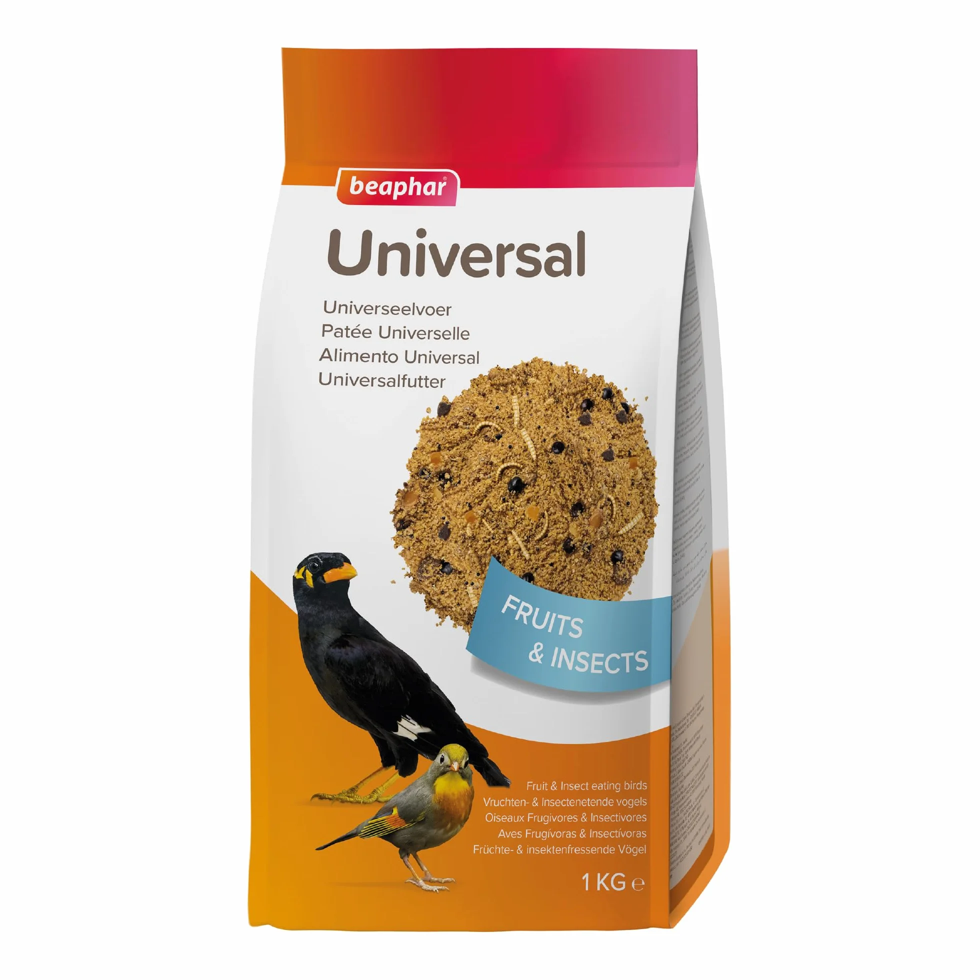 BEAPHAR Pâtée Universelle pour Oiseaux Insectivores & Frugivores 1kg