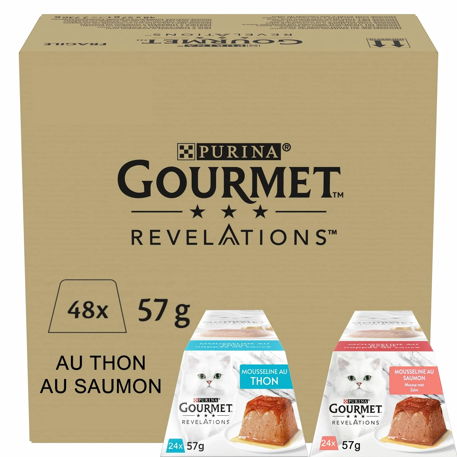 Gourmet Revelations Mousseline Thon Saumon 48x57g