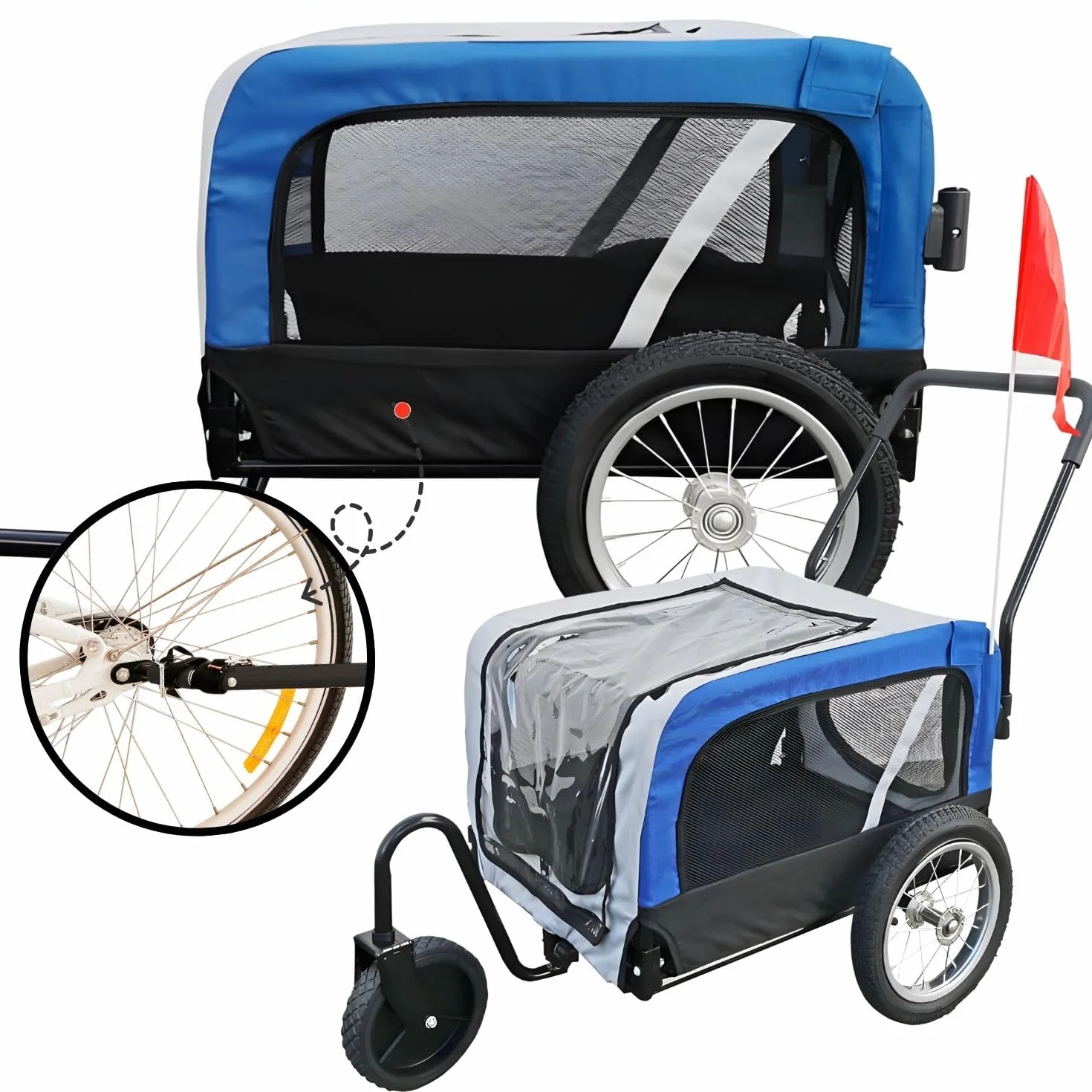 Red Loon Remorque de vélo pour chien Mini remorque de jogging