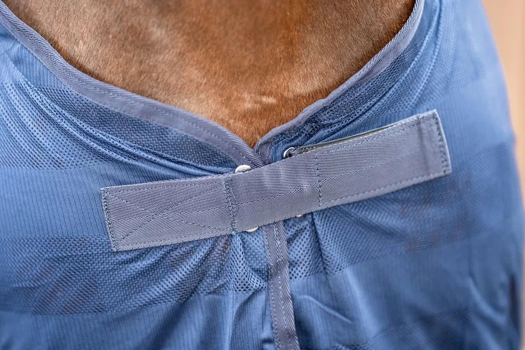 Equinate Couverture anti-mouches Guardian 165 cm bleu marine pour chevaux