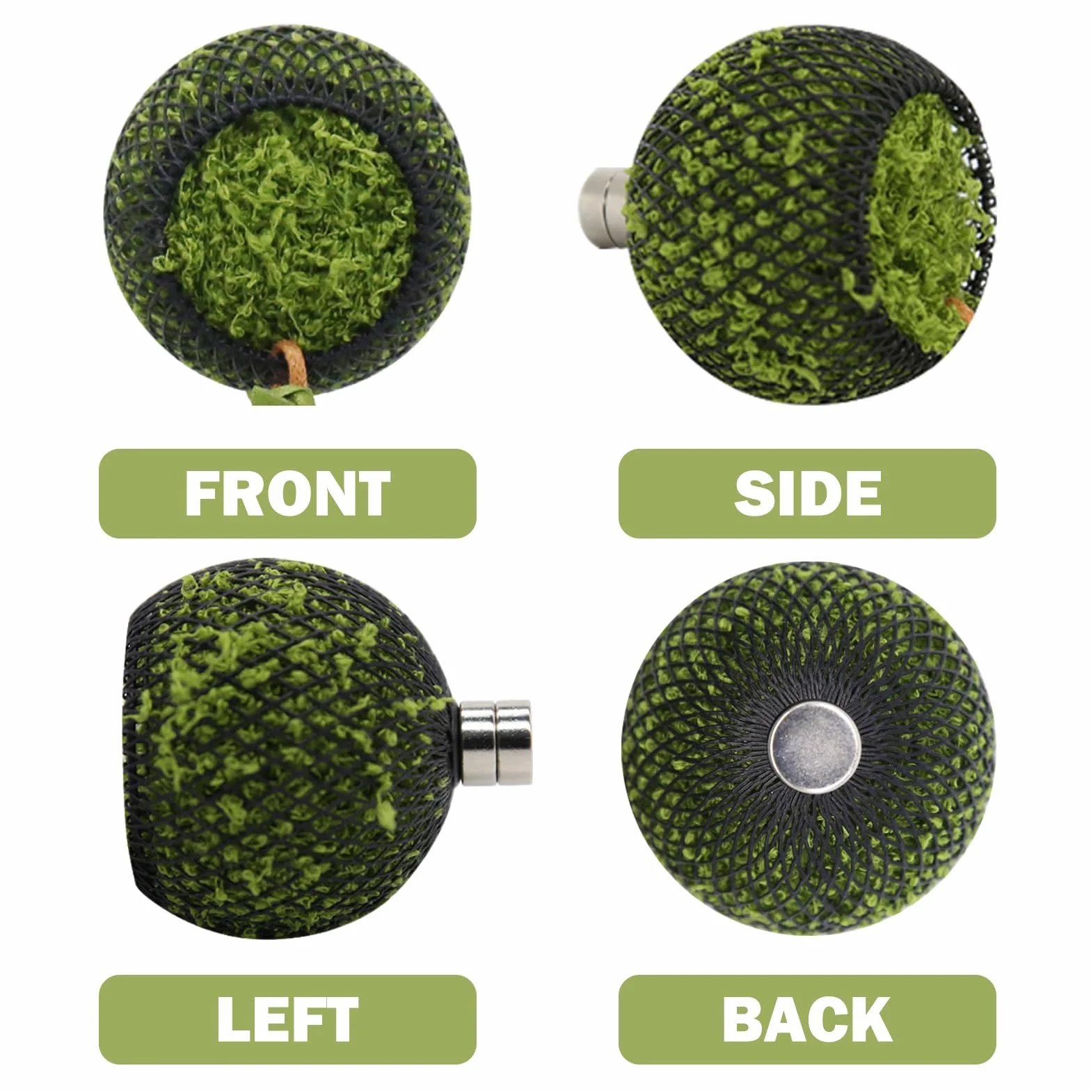 Cachette pour Reptiles avec 2 Aimants Puissants, Abri en Cuir pour Araignées Sauteuses - Décoration Naturelle en Maille pour Terrariums