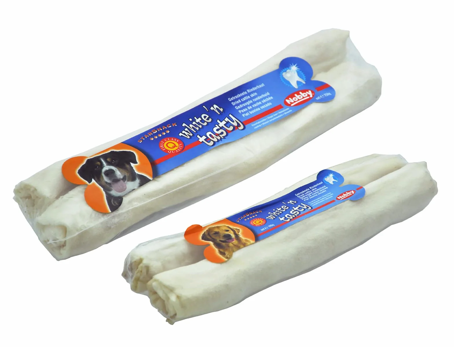 Nobby Rouleau à Mâcher pour Chien Blanc 250 g 35 cm 2 Pièces