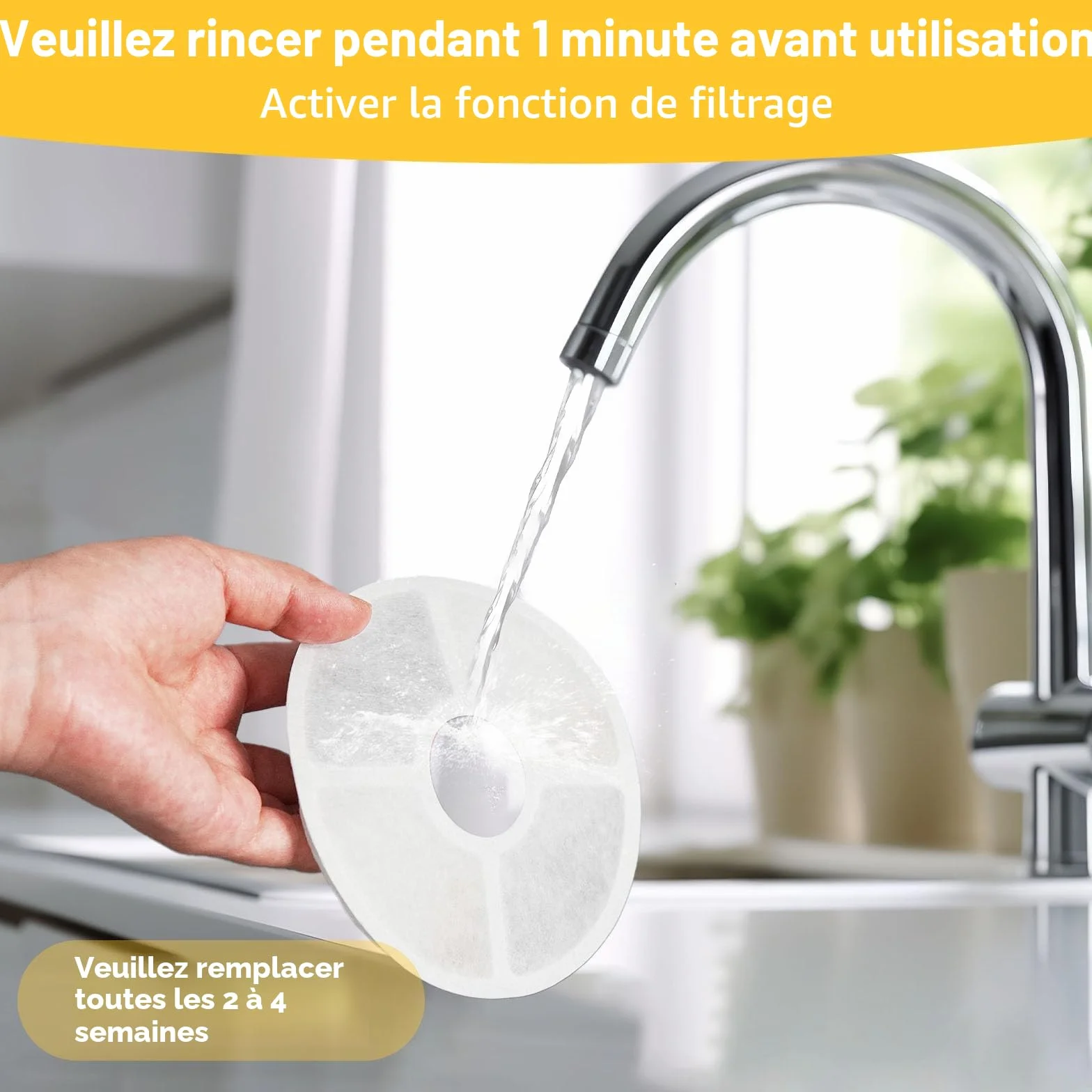 KOMABLEN Lot de 12 Filtre Fontaine Eau Chat avec Résine et Charbon Actif, Quadruple Filtration Remplacement