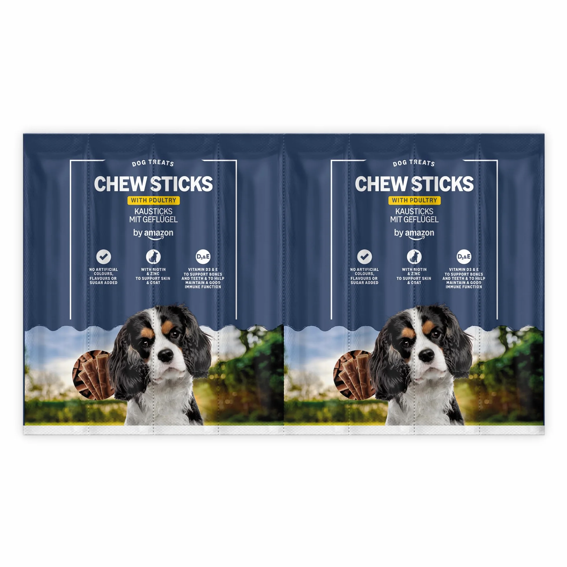 by Amazon Friandises pour Chiens - Bâtonnets à Mâcher à la Volaille, 8x11g (88g)