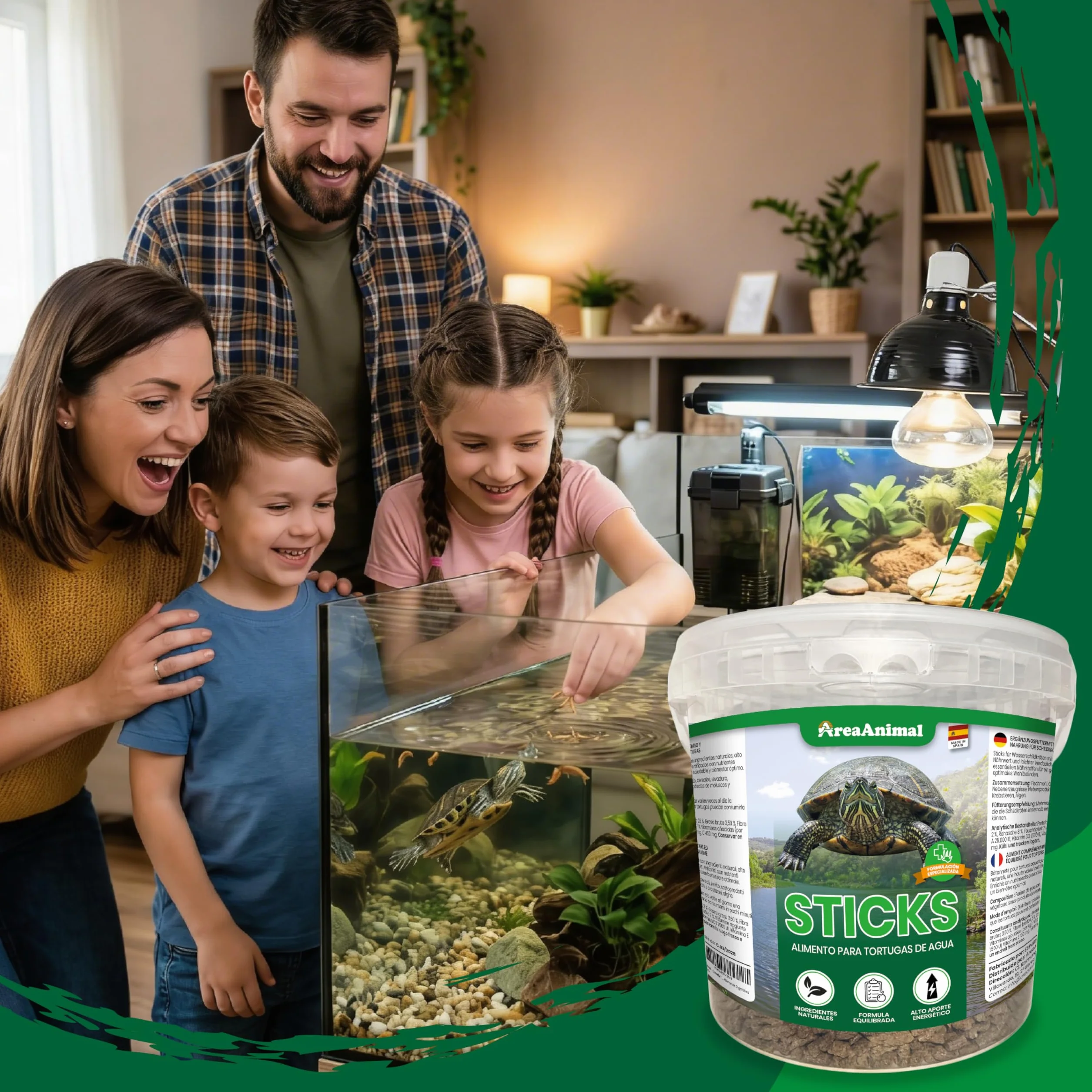 Nourriture tortues d'eau 1,5 kg/5,5 l Stick haute valeur nutritive