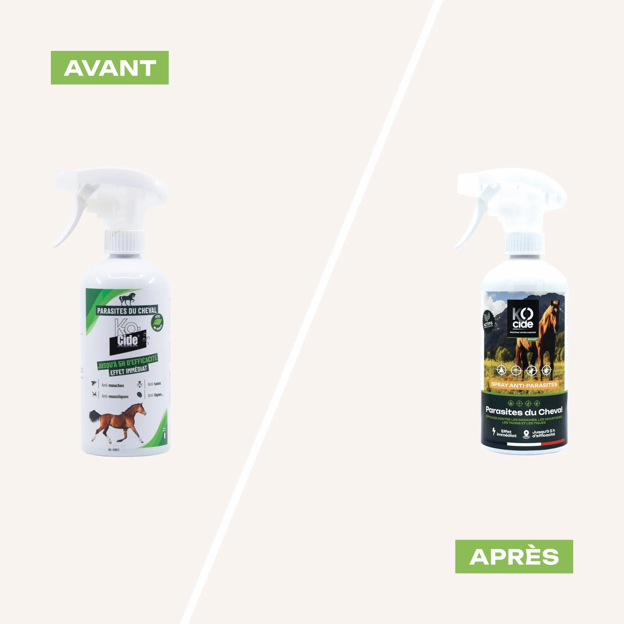K-OCIDE Barrière répulsive anti-insectes cheval 500 ml