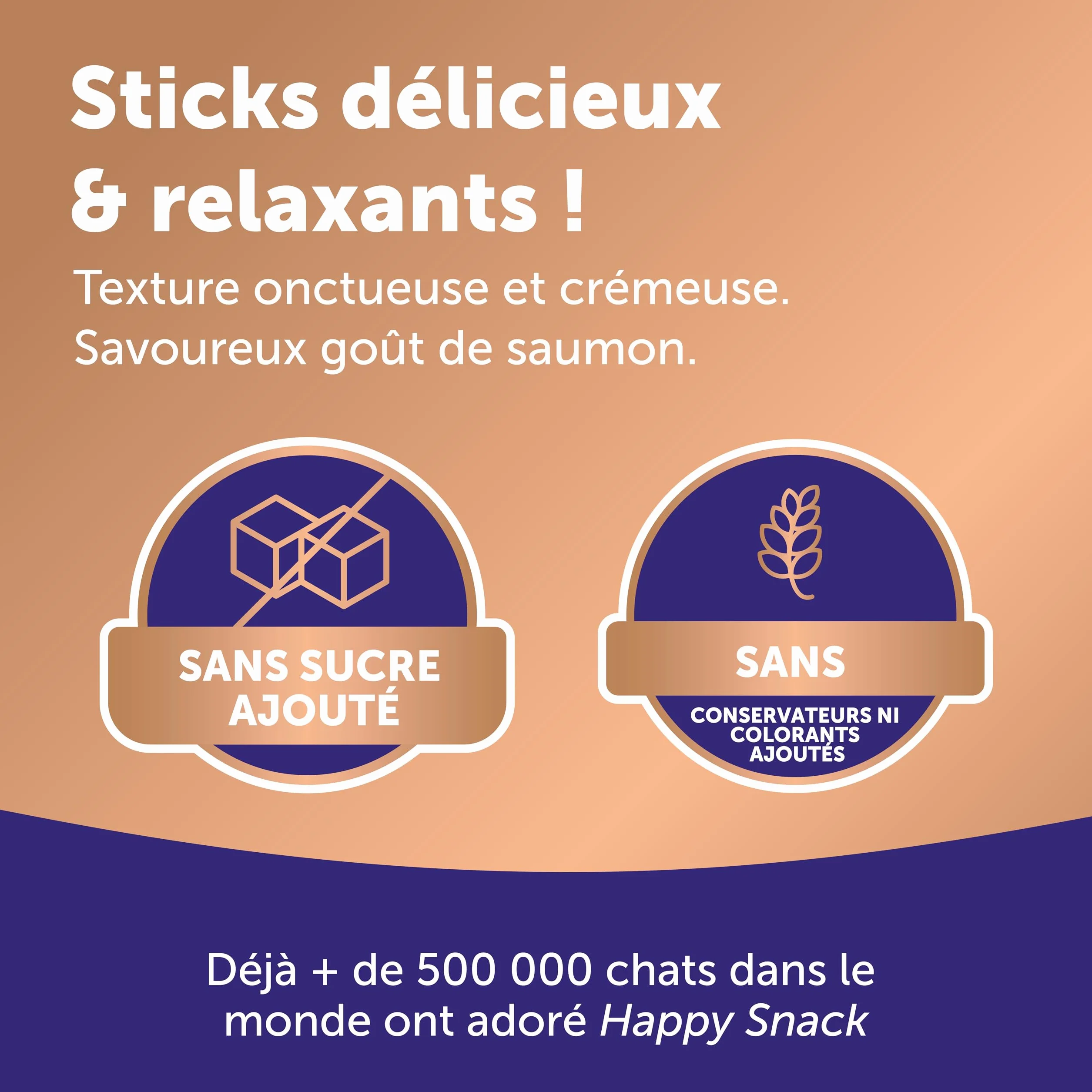 FELIWAY Happy Snack 24 Sticks au goût Saumon Friandise onctueuse pour Chat