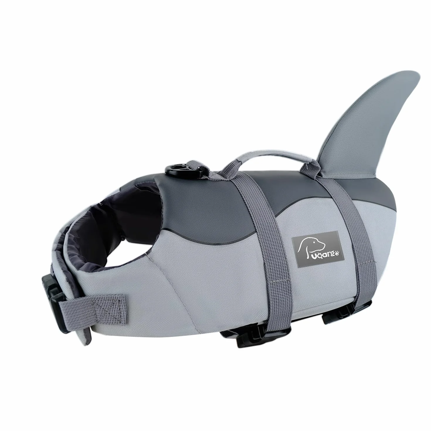 Gilet de sauvetage pour chien Voarge avec poignée et réflecteur sécurité animaux gris taille L
