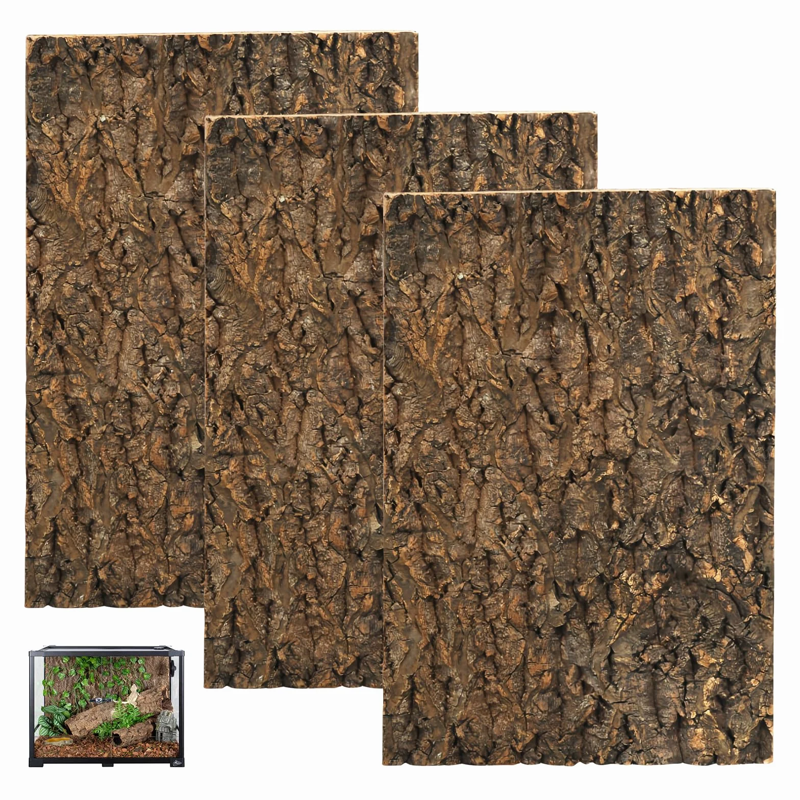 Écorce de liège naturelle 20x30 cm tapis d'escalade pour reptiles terrarium geckos lézards