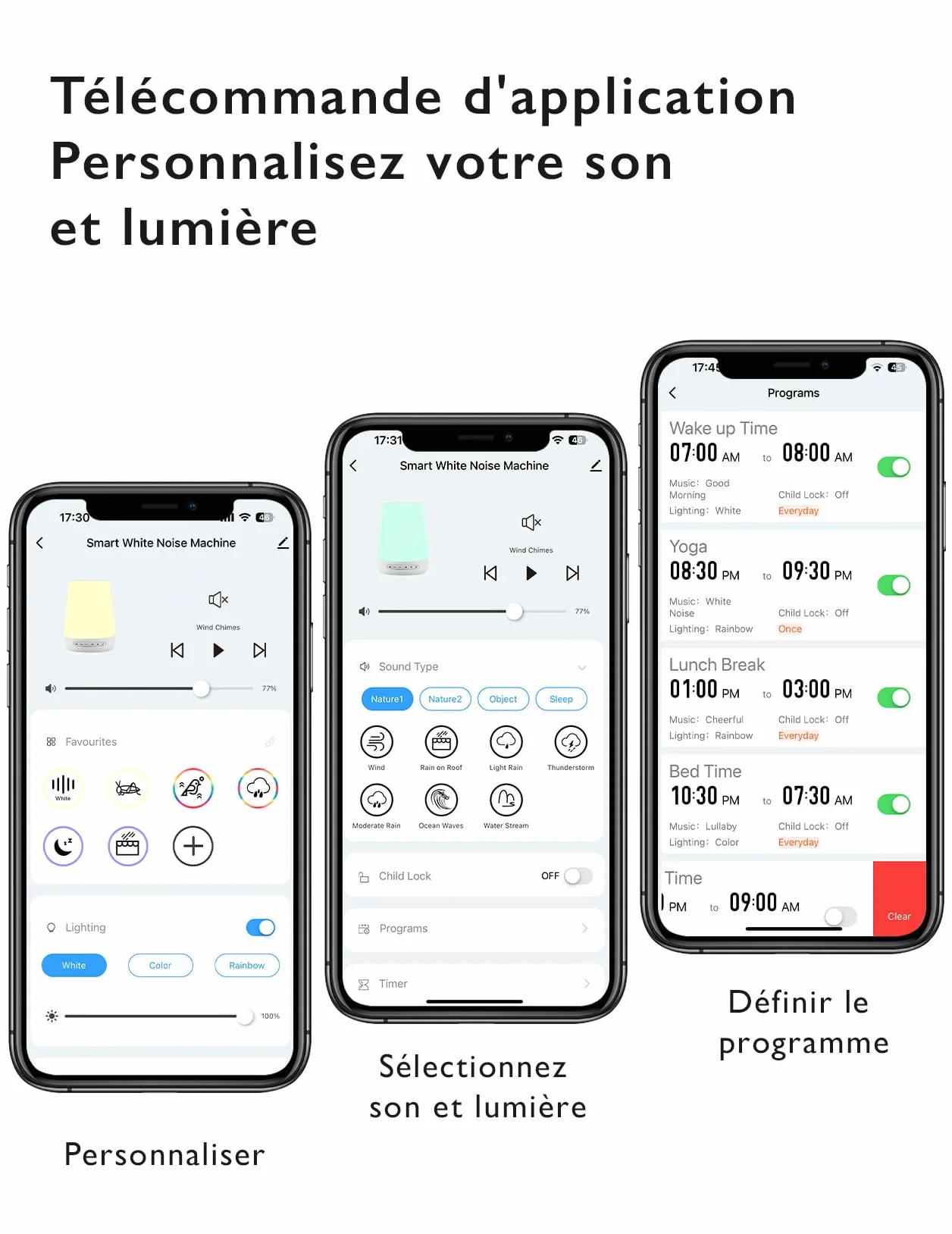 Momcozy Machine à Bruit Blanc Portable avec 34 Sons, Veilleuse 7 Couleurs, Contrôle APP DB03
