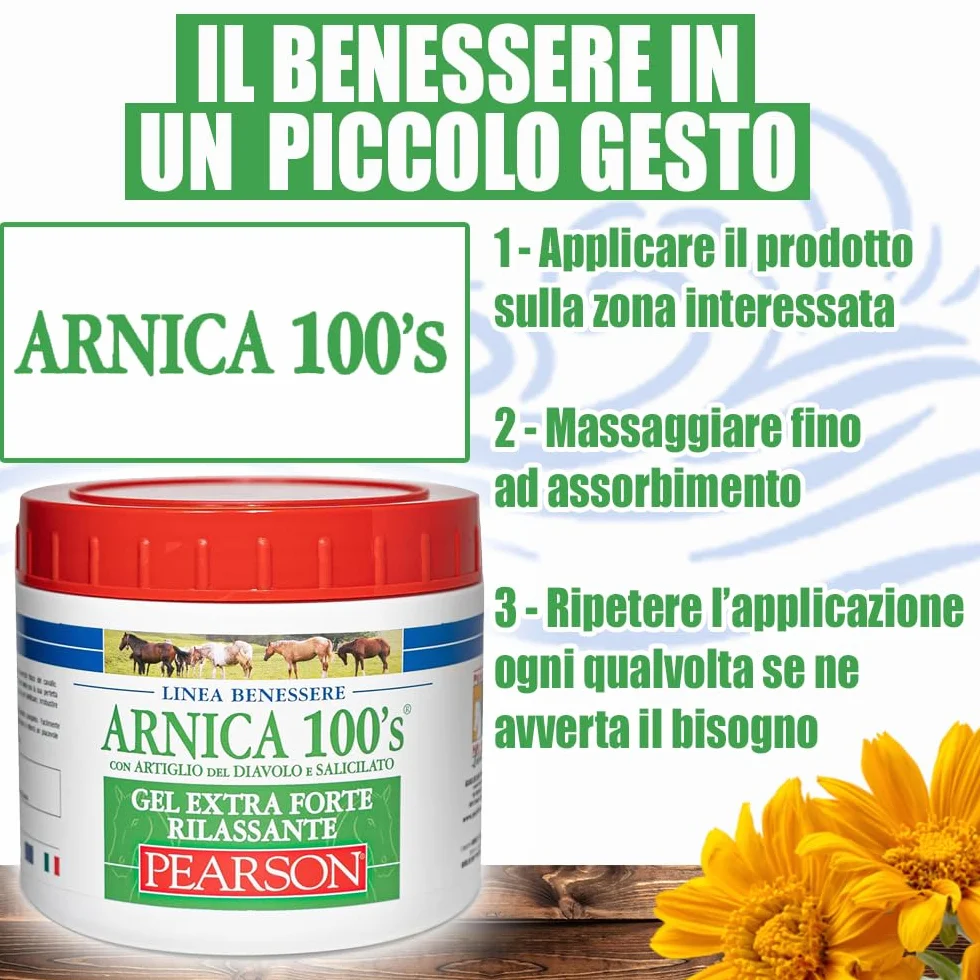 PEARSON Arnica 100'S Gel Relaxant Extra-Fort 500ml pour Chevaux