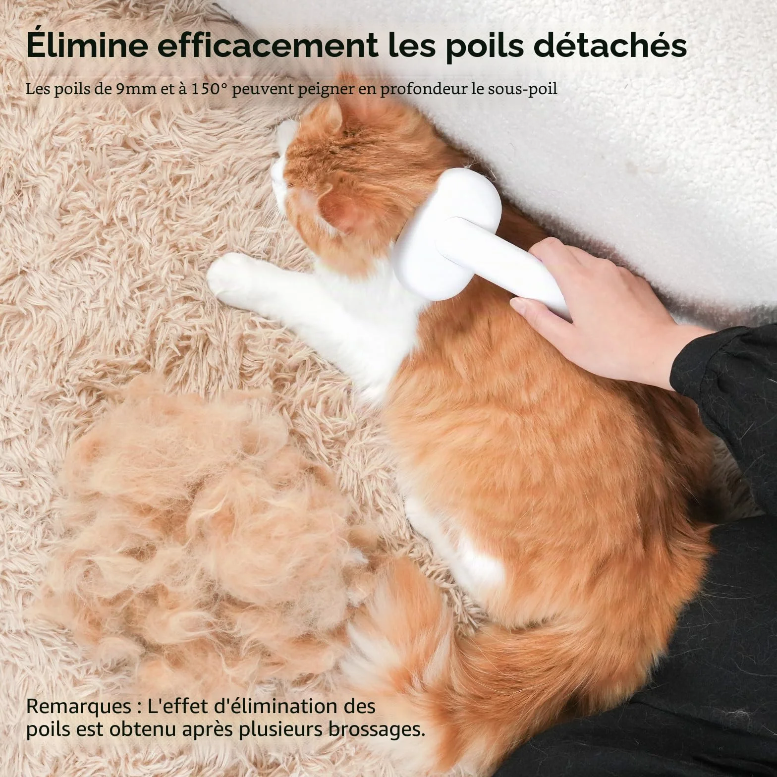 aumuca Brosse Autonettoyante pour Chat Poil Long Court Toilettage Sous-poil Massage