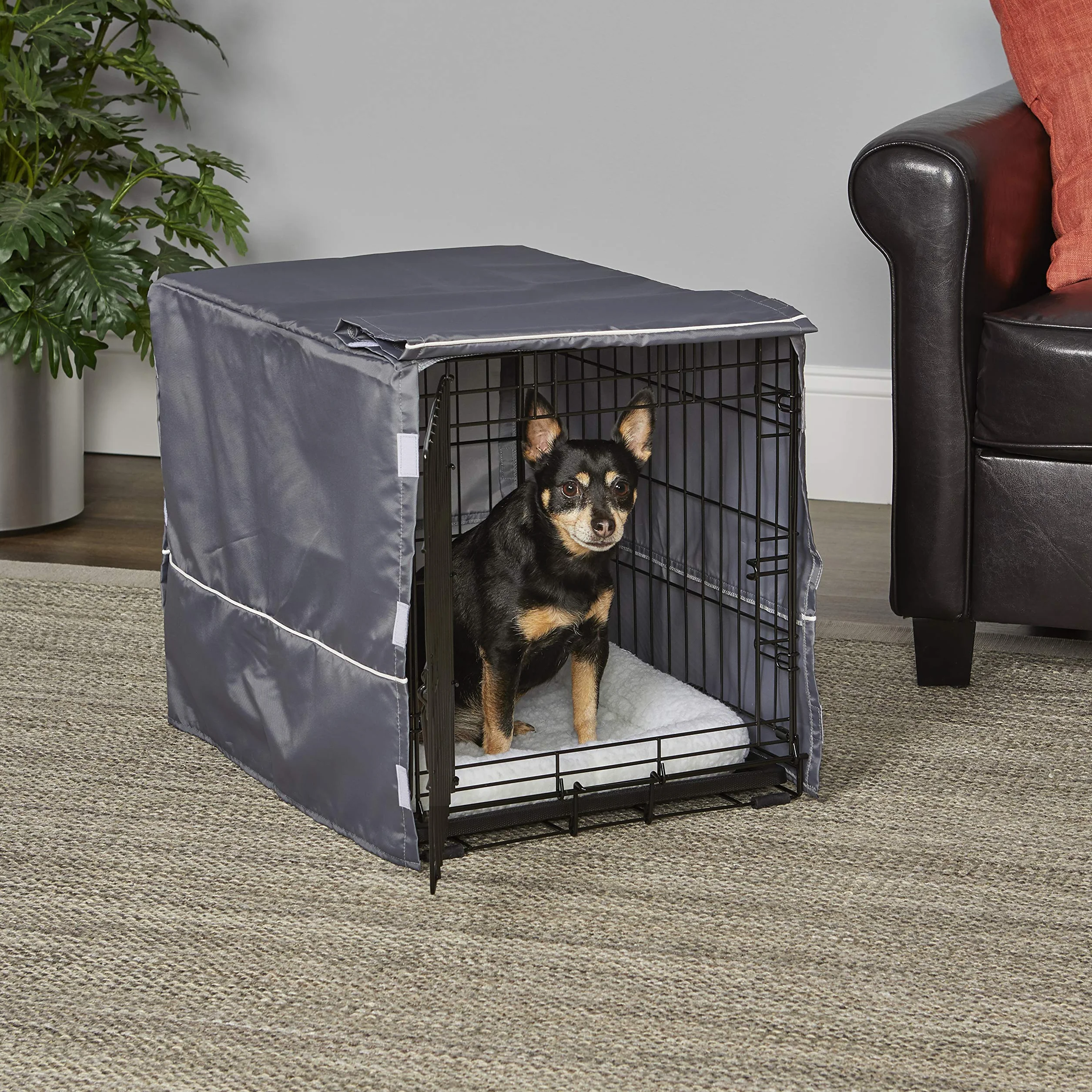 New World BCVR-24GY Housse de cage pour chien MidWest lavable en machine gris clair