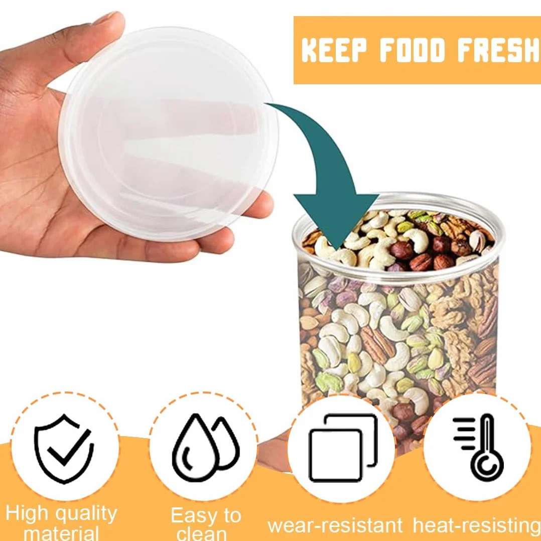 8 Pièces Couvercle Boite de Conserve 200/400-800 g, Couvercle Conserve de Transparent Couvercles de Canettes pour Animaux de Compagnie pour Conservation Aliments en Conserve