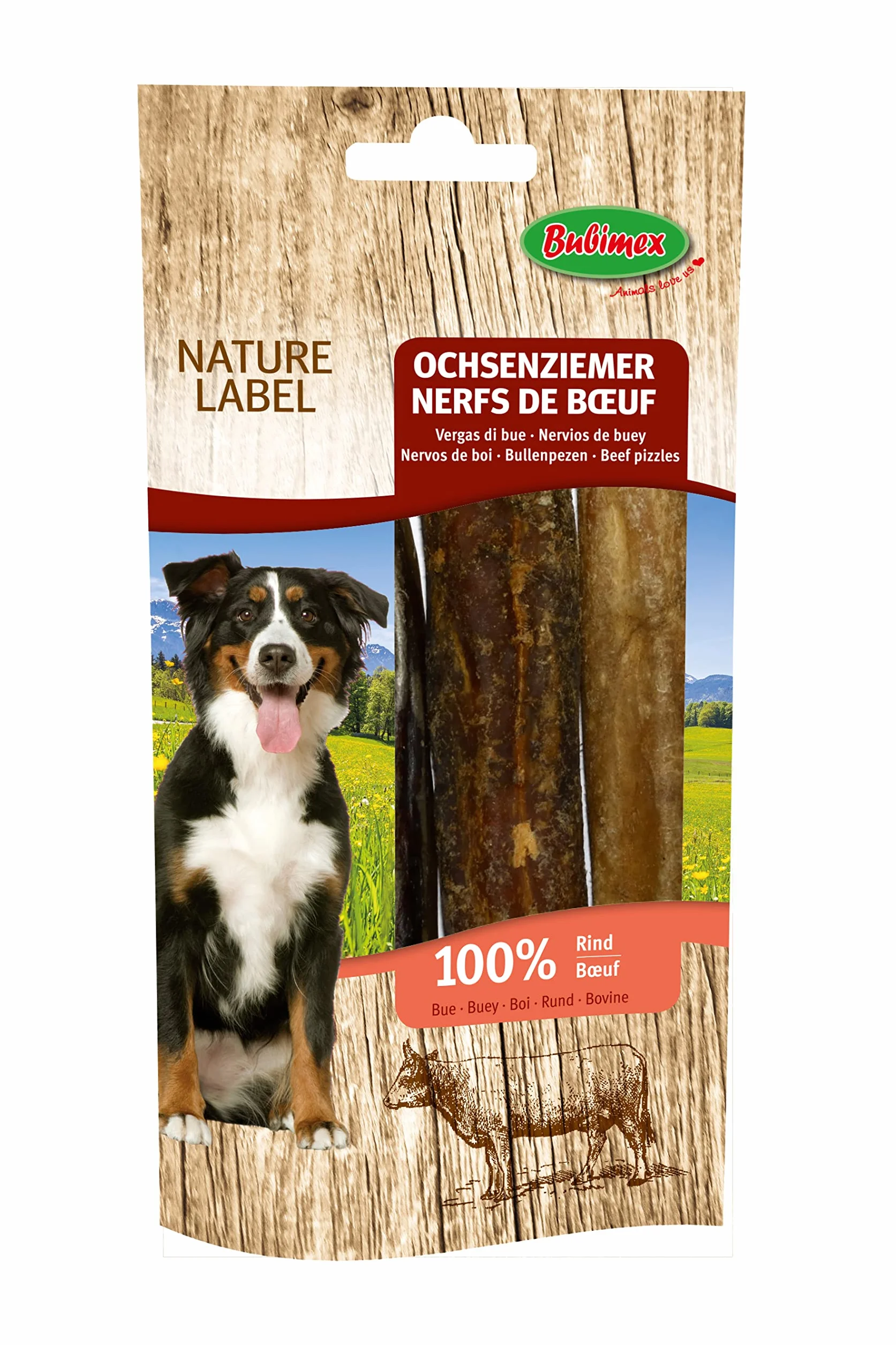 BUBIMEX Friandises à Mâcher pour Chien Bâton de Bœuf Naturel 3 Unités 70 g