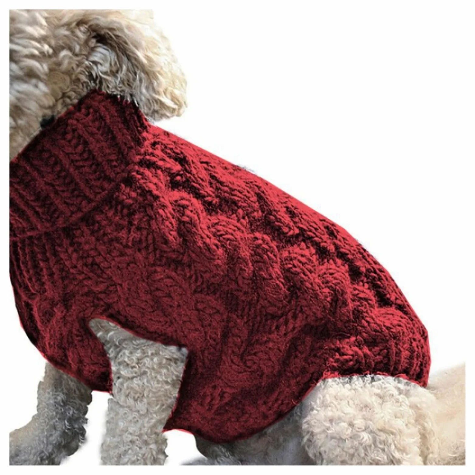 Kikbax 1 pièces Chien vêtements Chaud Pull en Tricot Chiot Tricot col roulé Pull vêtements Chien tricoté Manteau Pet Supplie (Color : 05, Size : M)