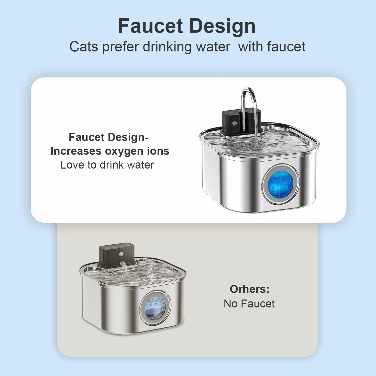Fontaine à Eau pour Chat sans Fil 3.2L Acier Inoxydable avec Détecteur de Mouvement Batterie 4000 mAh Pompe Silencieuse Filtre Charbon Actif