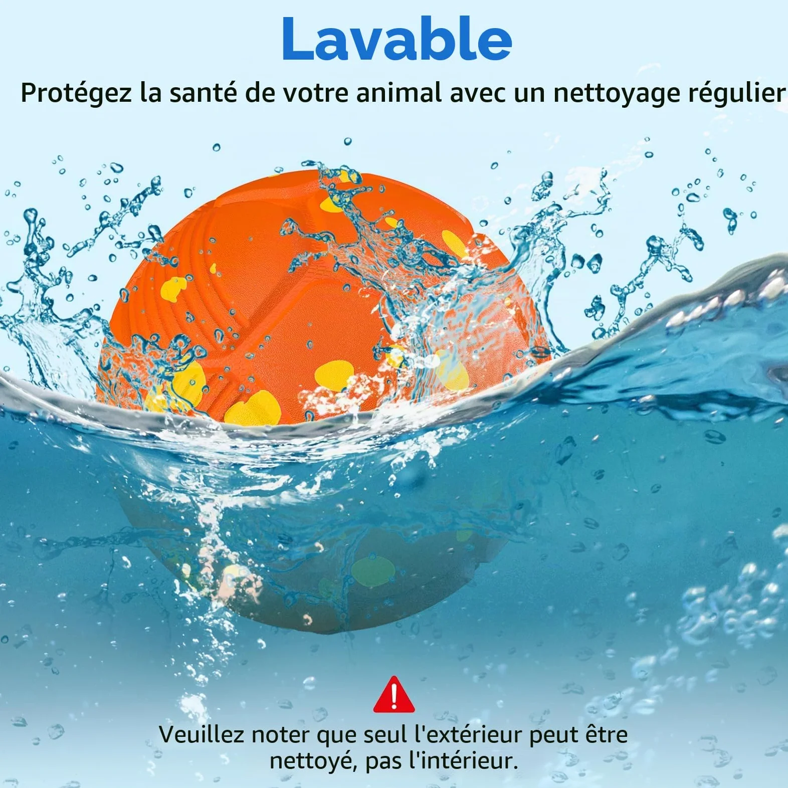 Balles pour Chiens Interactif Intelligente Electrique 3 Modes de Jeu Étanche et Rechargeable pour Chiens de Taille Moyenne et Grande pour Chien est en Caoutchouc Naturel