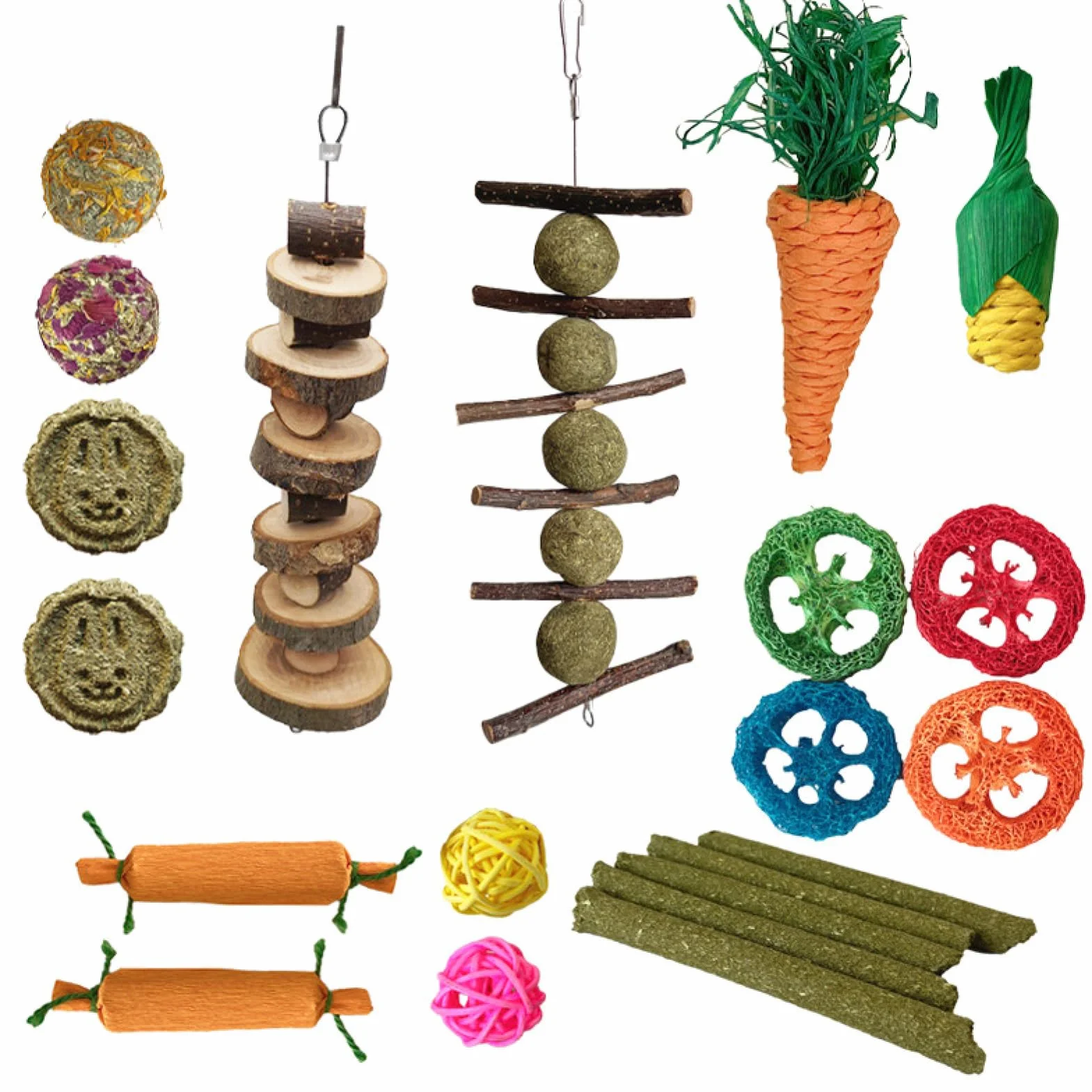 Baton De Foin Lapin Naturelle 500g 85pcs Jouet à mâcher pour Lapin