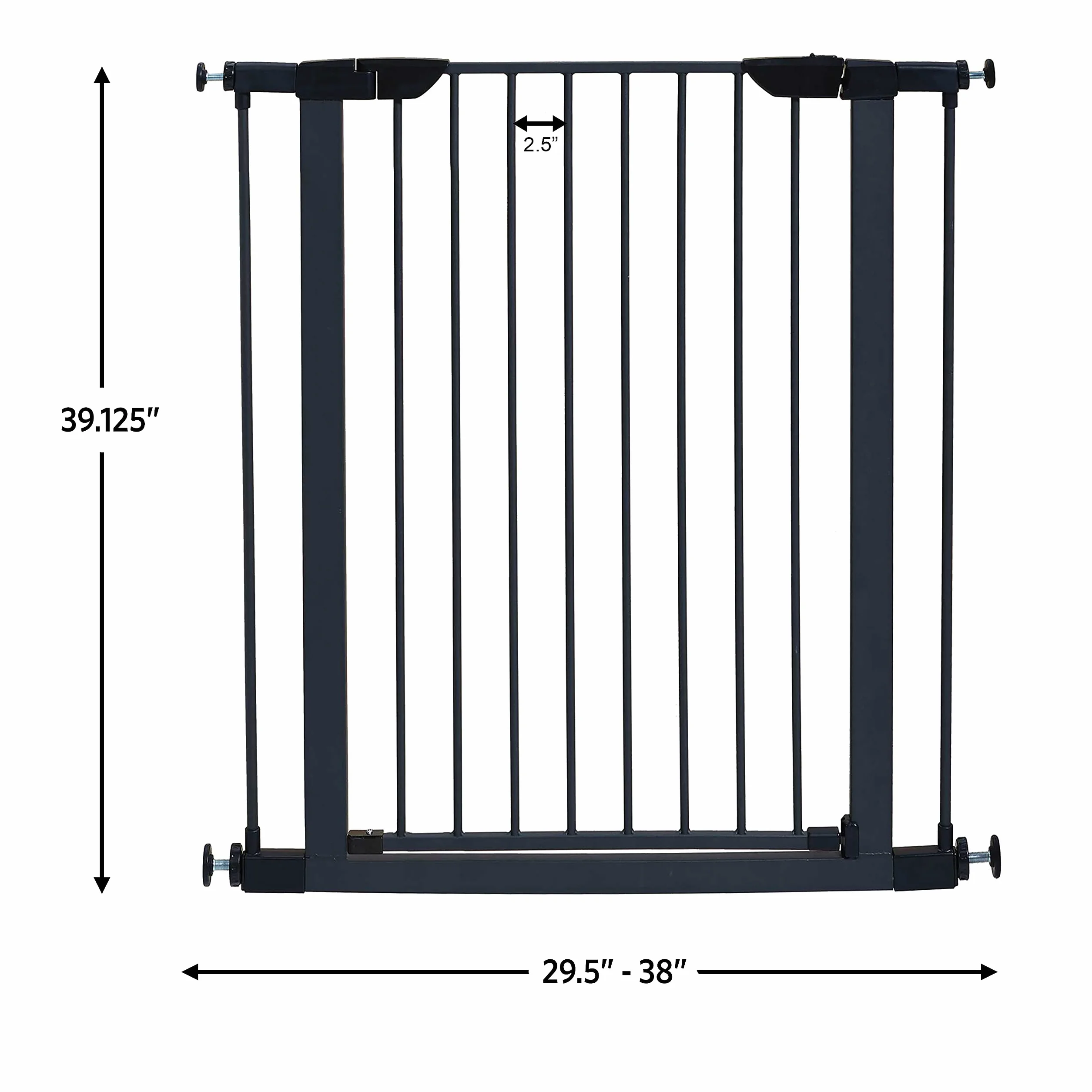 MidWest Homes for Pets 2939SG Barrière en acier 99,06 cm haut 73,66-96,52 cm large graphite texturé