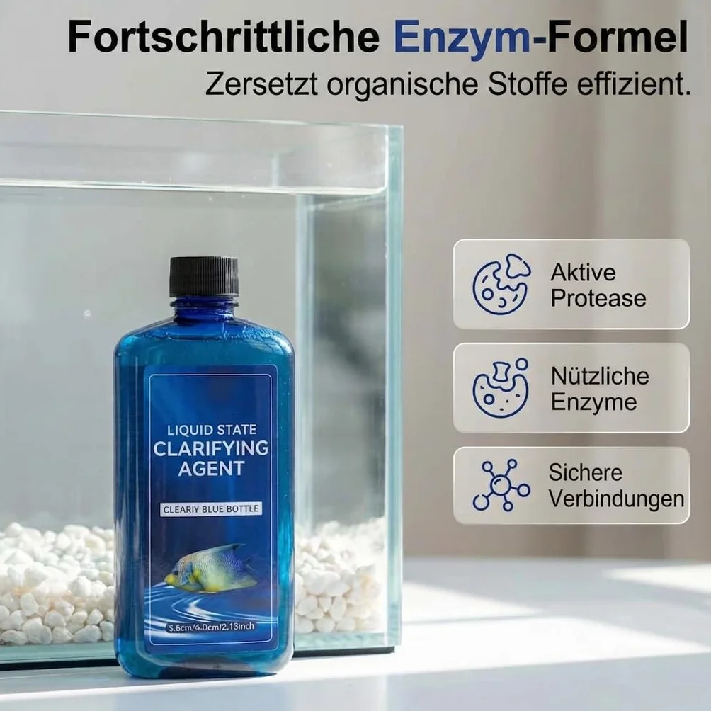 Clarificateur d'eau pour Aquarium À Action Rapide, 2026 Nouve Conditionneur Eau Aquarium, Naturel, Respectueux des Plantes, sans Danger pour Les Poissons, Efficace Toute L'année (2)
