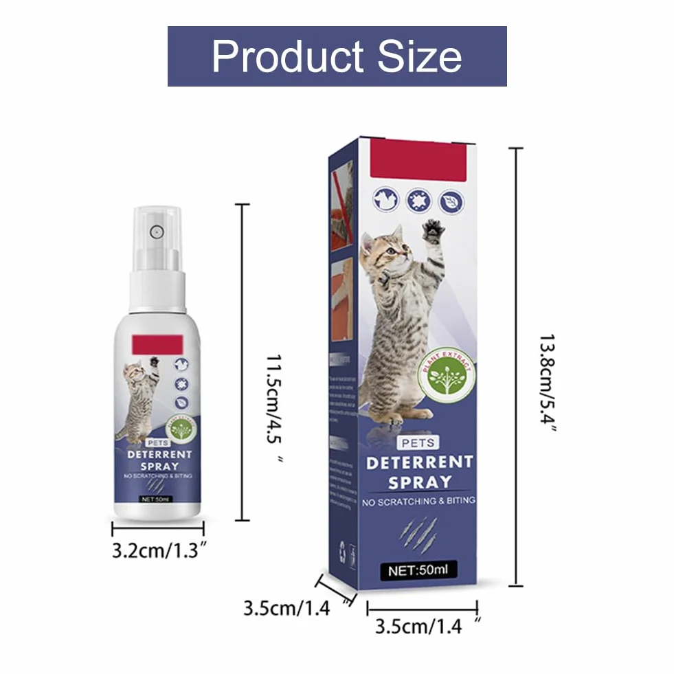 Spray Anti-Griffure pour Chat Dissuasif Éducateur pour Chatons Protège Rideaux Canapés Tapis Meubles