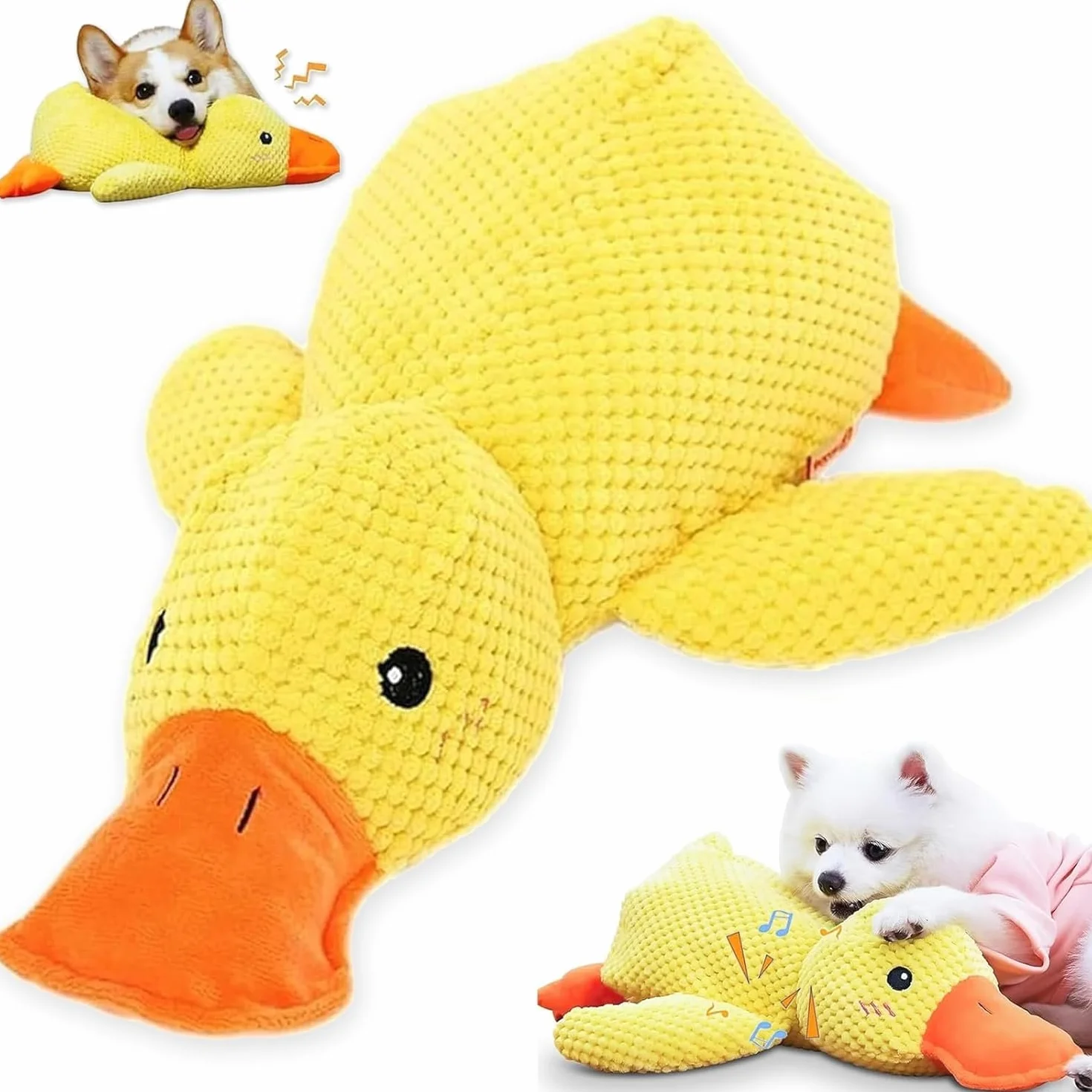 Indestructible Canard Peluche pour Chien Anti-Stress Petite Moyenne Grande