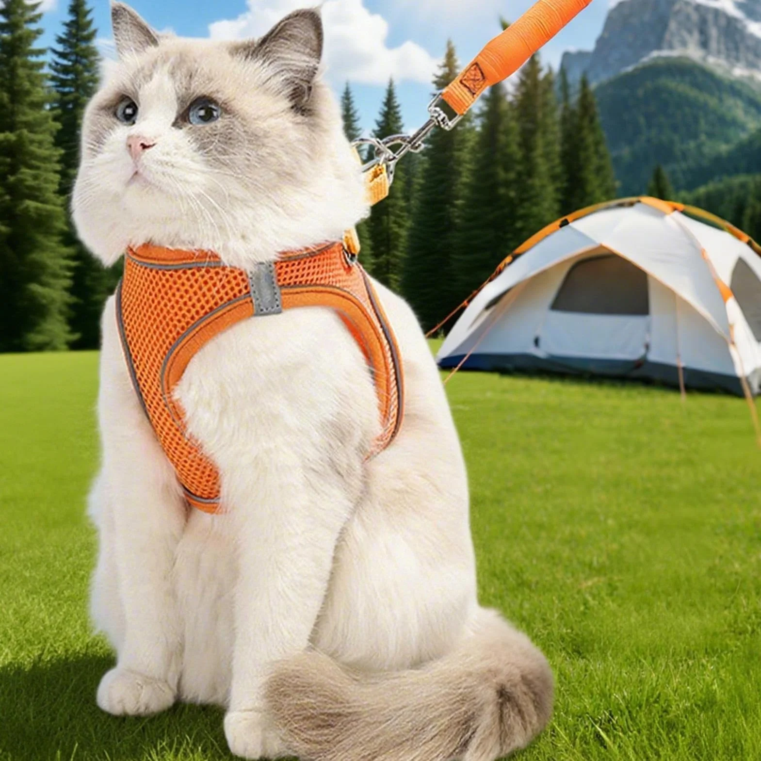 Harnais pour Chat Sécurisé Ajustable Taille S M L pour Chaton Et Chat