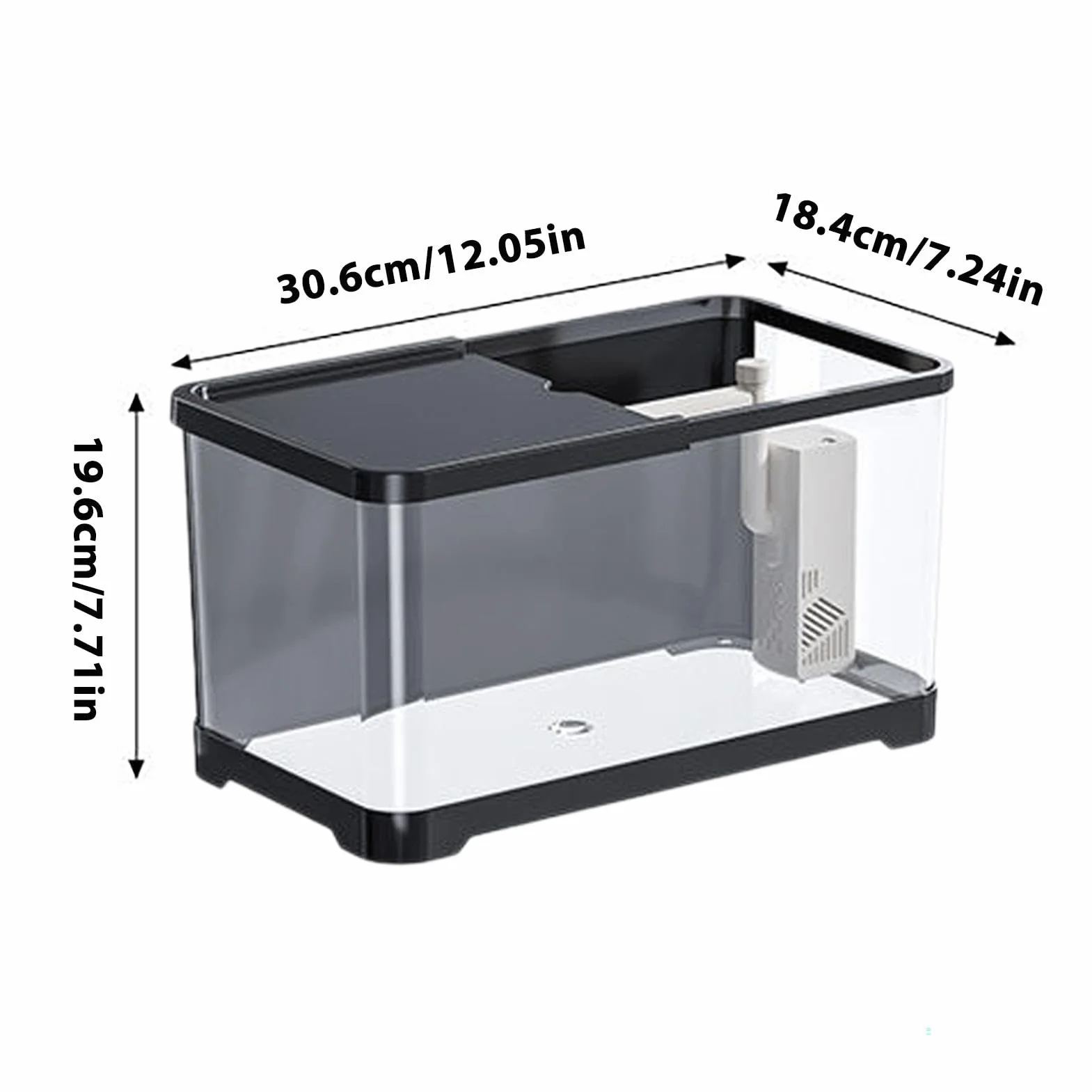 Kit de Démarrage d'Aquarium Polyvalent - Pour Poissons Rouges, Guppy - Petit Ensemble Décoratif d'Eau Salée