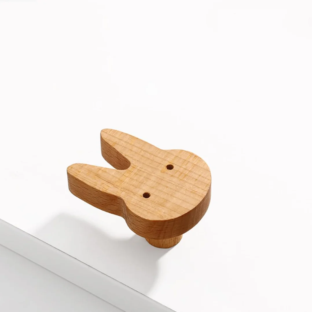 Boutons d'armoire en Bois Animaux Décoratifs Lot de 2 Poignées de Tiroir