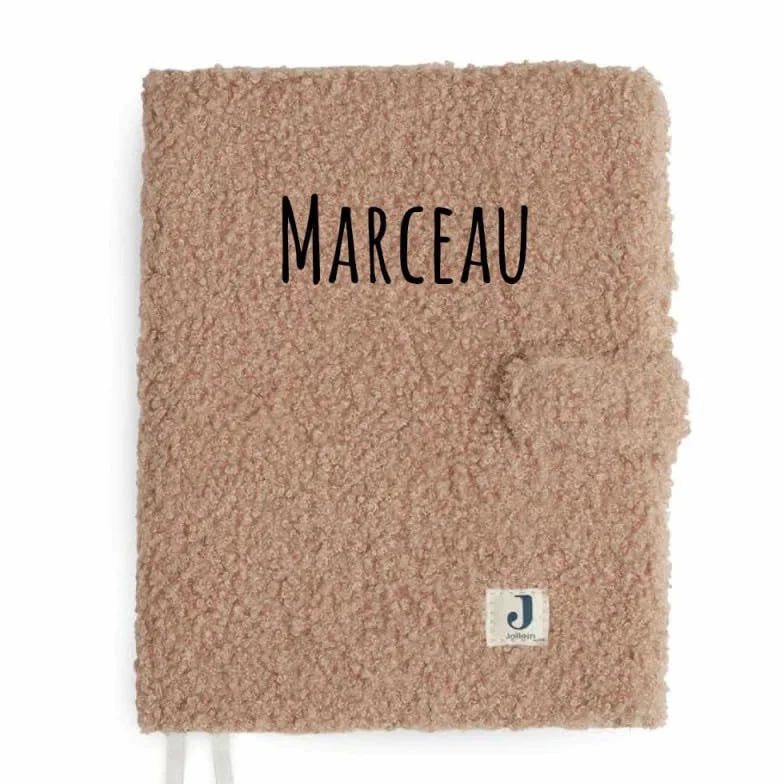 Protège carnet de santé bouclettes Biscuit personnalisable