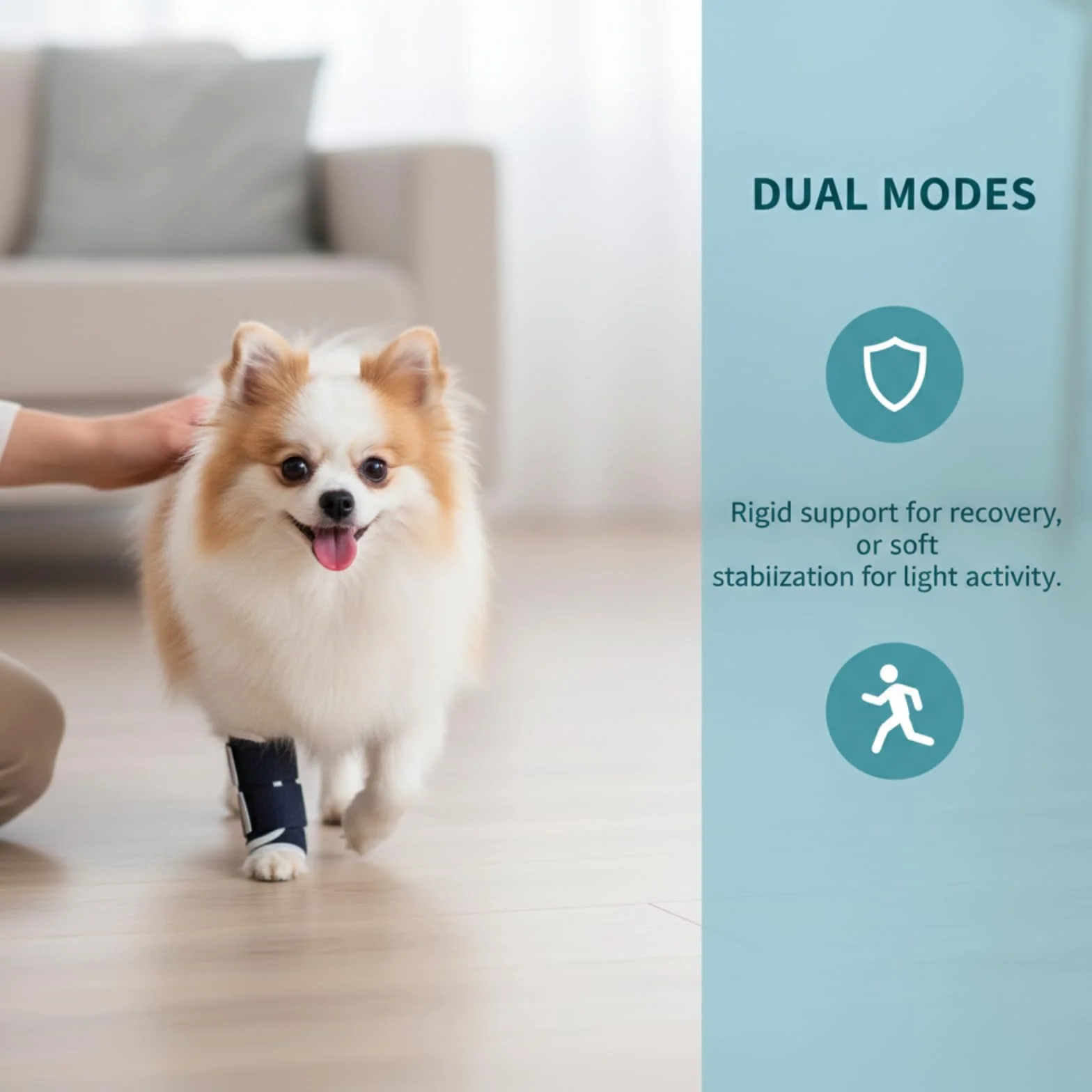 Attelage réglable pour pattes de chat avec attelle en aluminium amovible, stabilise os du poignet, fractures et entorses