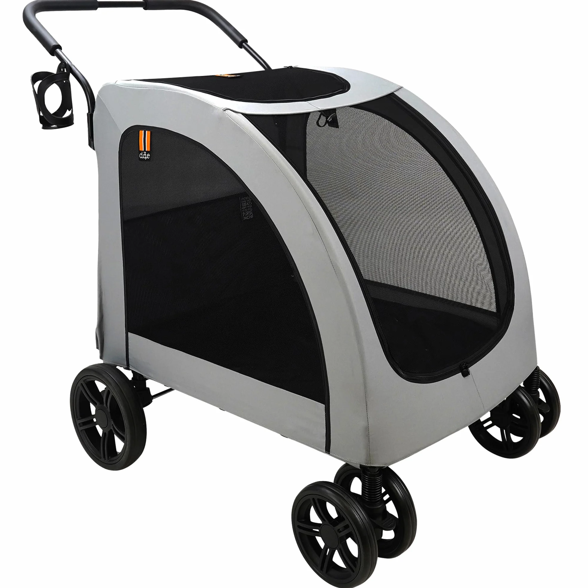 Chester Dog Stroller dla Dużych Psów Składany Wózek 50 kg Szary