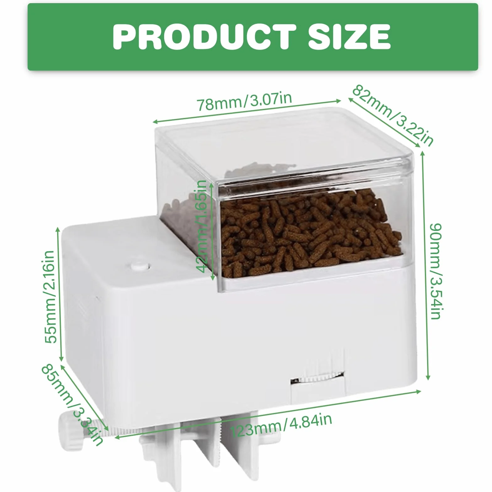 Distributeur automatique de nourriture pour aquarium 150 ml 4 modes de mesure du temps pour poissons et poissons rouges avec réservoir