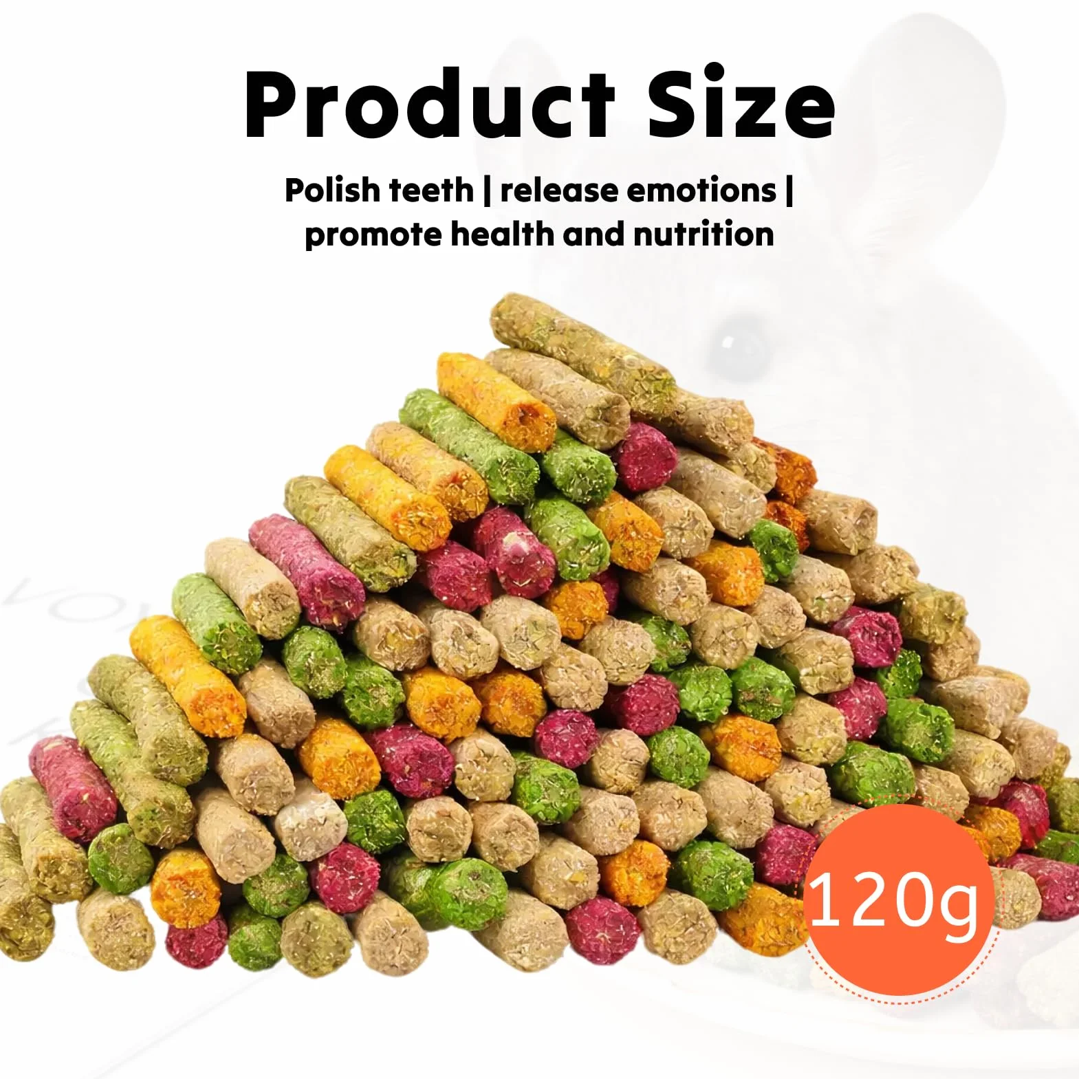 Baton De Foin Lapin Naturelle 120g 20pcs Jouet pour Lapin Hamster Cochon d'Inde