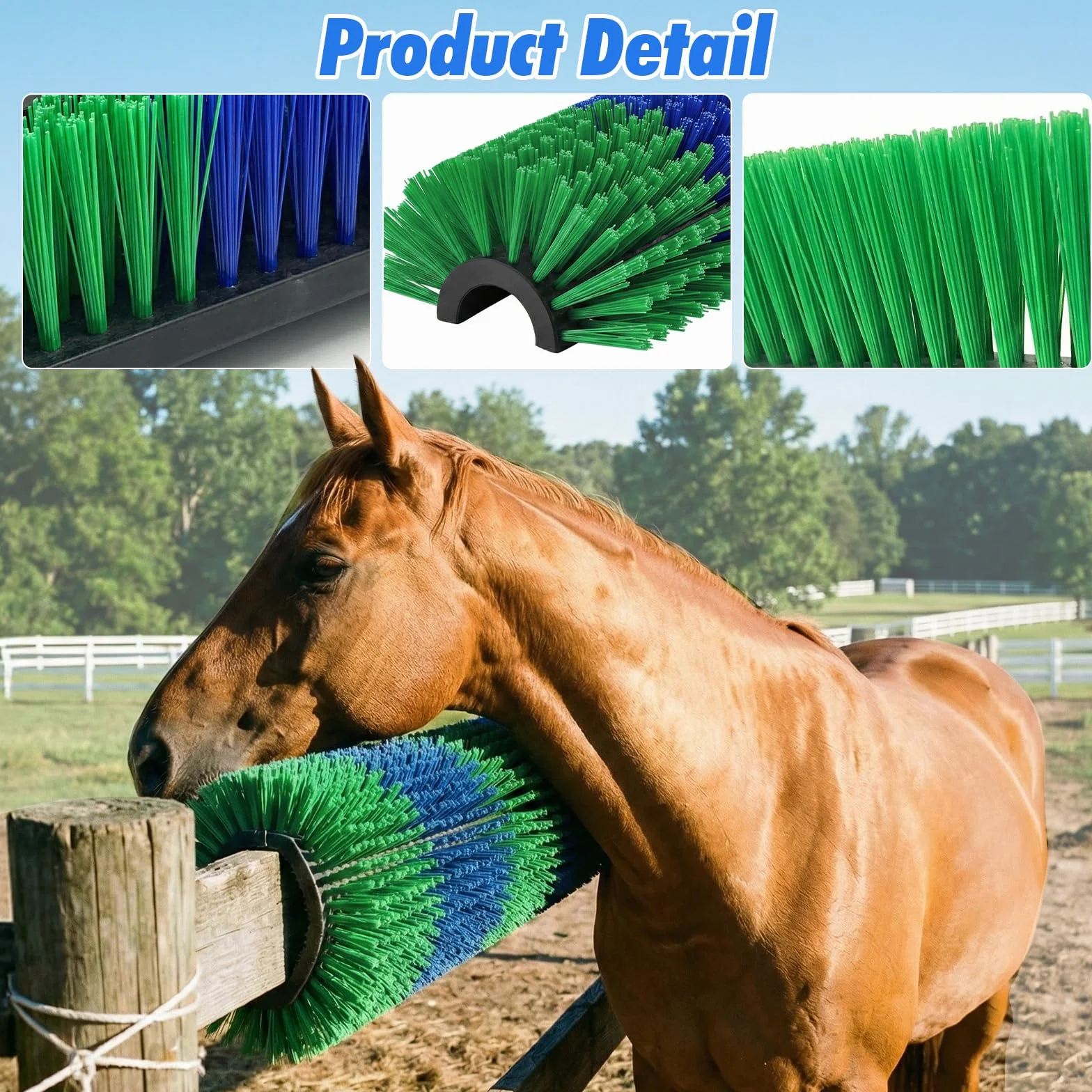 Lot de 2 brosses à gratter pour chevaux - Brosse de vache magique - Brosse à racine douce - Brosse de nettoyage