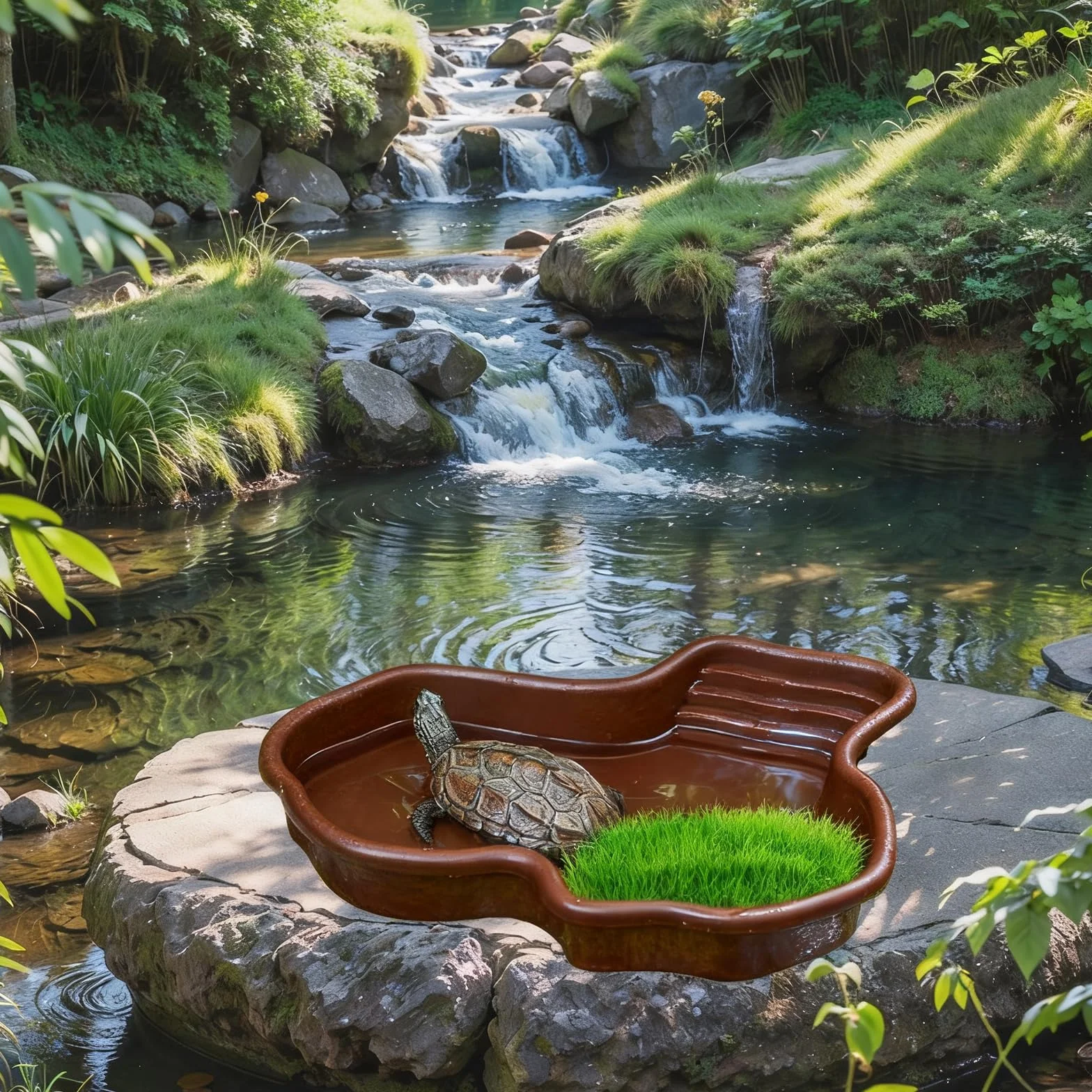 Bol de Bain pour Tortues Reptiles Grand Plat d'Eau Amphibiens