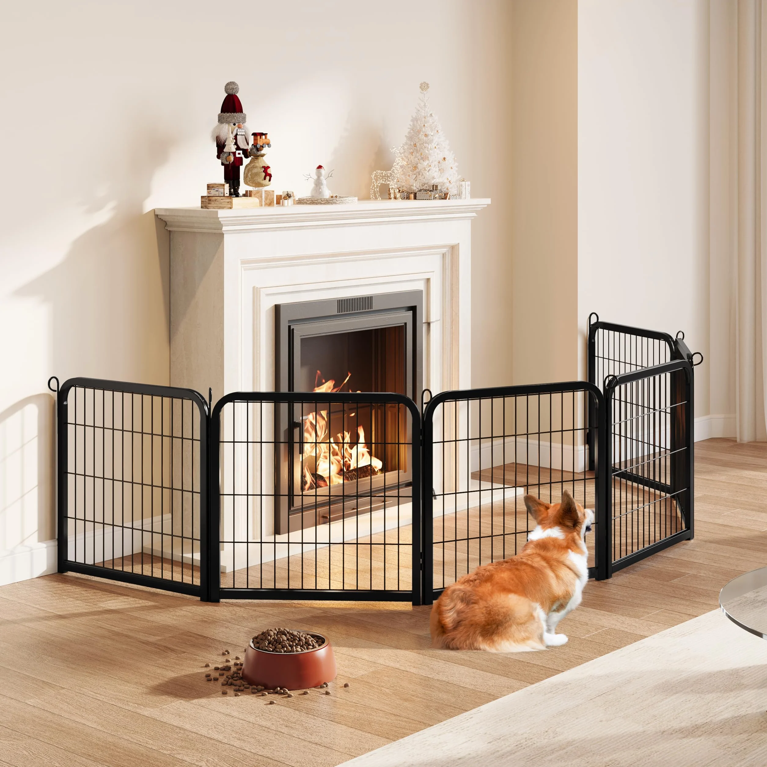 Yaheetech Parc pour Chien Métal Pliable 60x60 cm Enclos Intérieur Cage