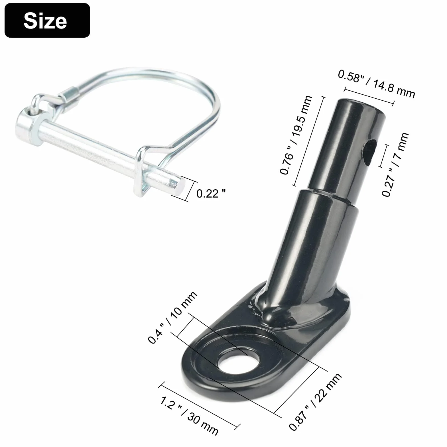 Jinsion Connecteur Attache Adaptateur Remorque Vélo Noir Famille Enfants