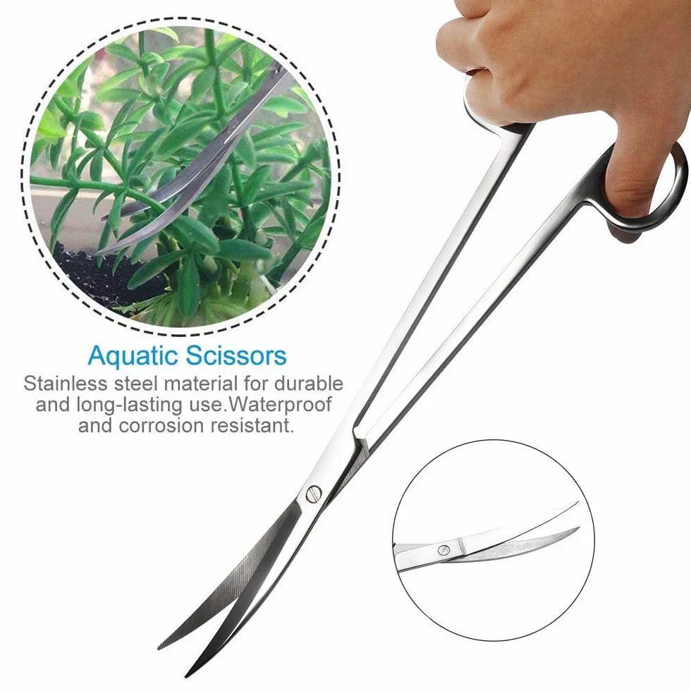 Pince Aquarium Aquascaping Kit 5 en 1 Acier Inoxydable