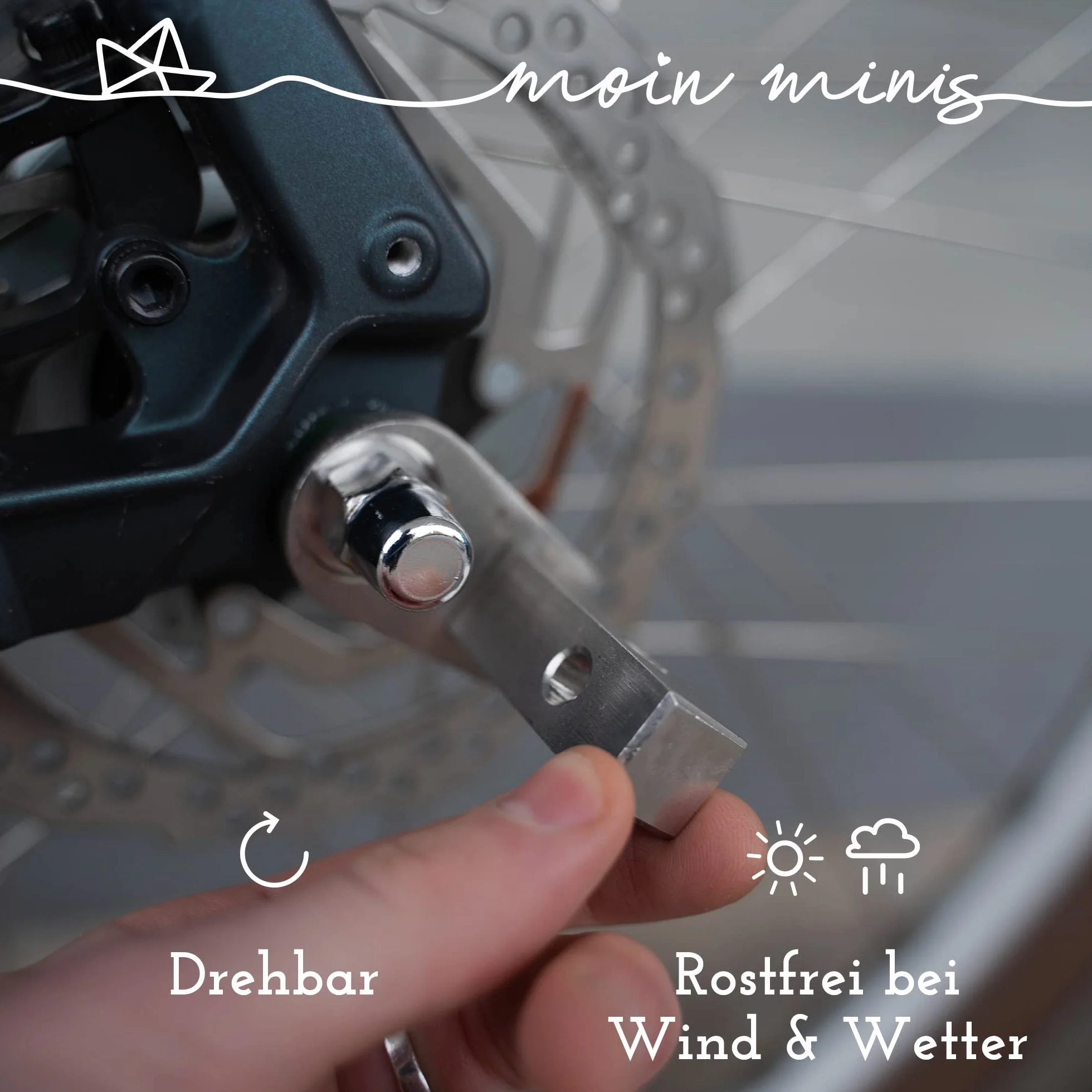 Croozer moin minis Adaptateur pour remorque de vélo 2015 Poignée d'essieu carré universel acier inoxydable